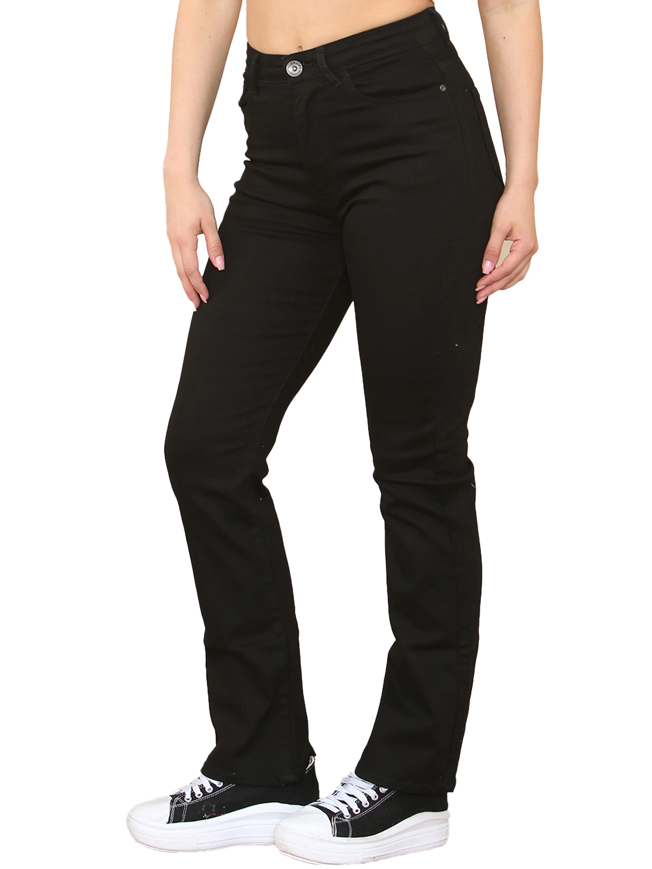Lyla Bootcut Stretch Jeans - Black - Image 3