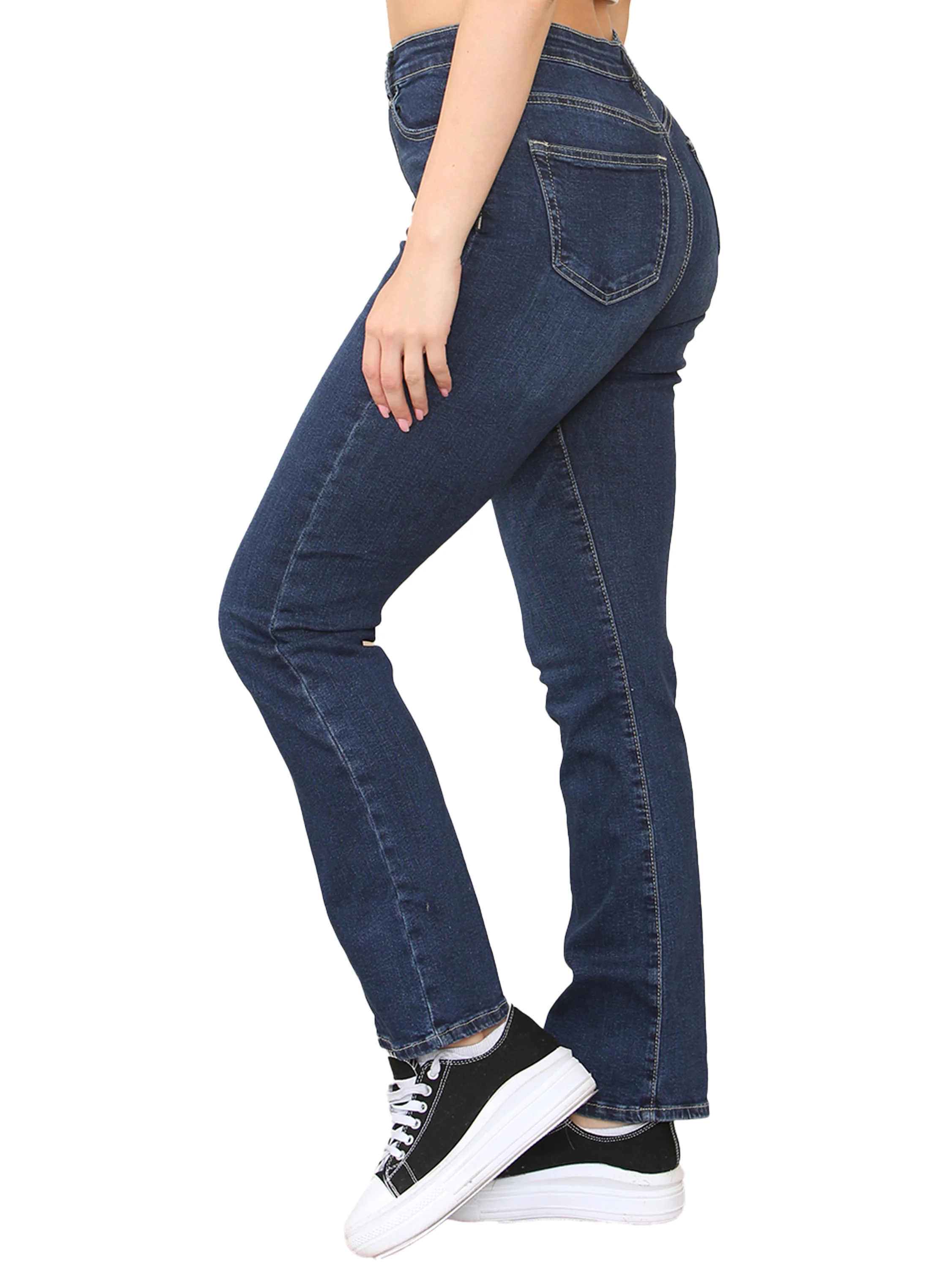 Lyla Bootcut Stretch Jeans - Blue - Image 4