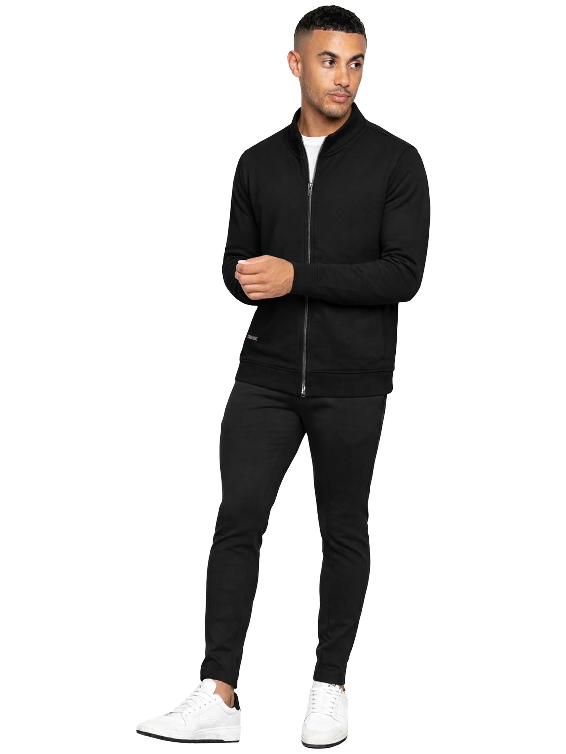 Maceo Zip Funnel Neck Sweatshirt - Black - Image 4