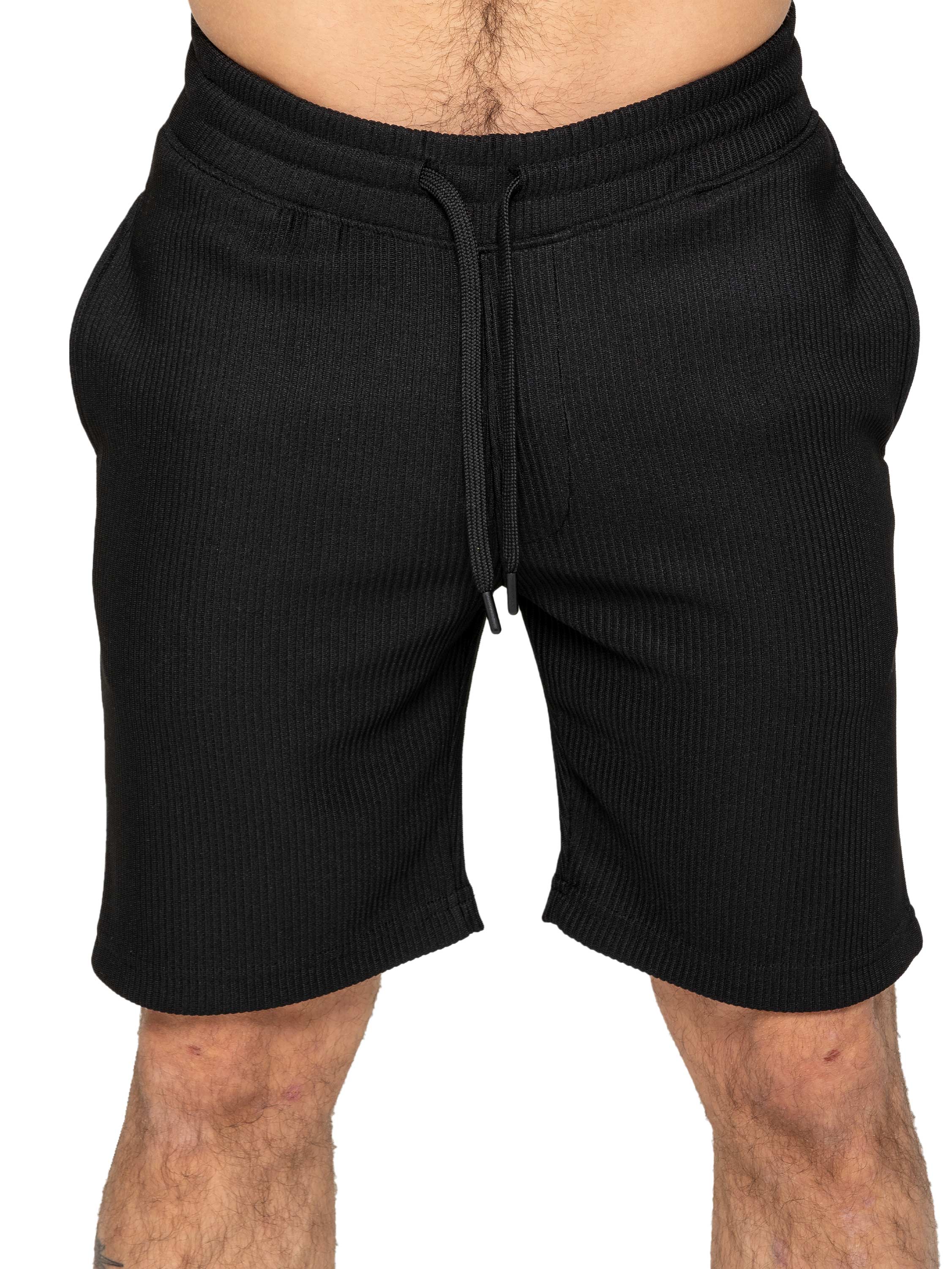 Matteo Pleated Shirt and Shorts Set - Black - Image 5