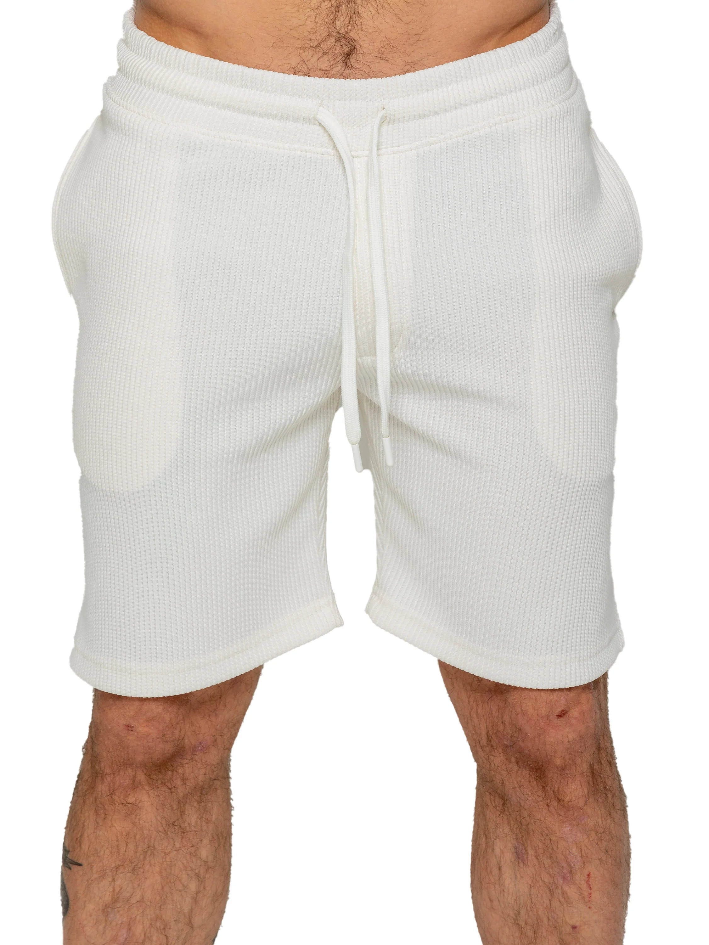 Matteo Pleated Shirt and Shorts Set - Off White - Image 5