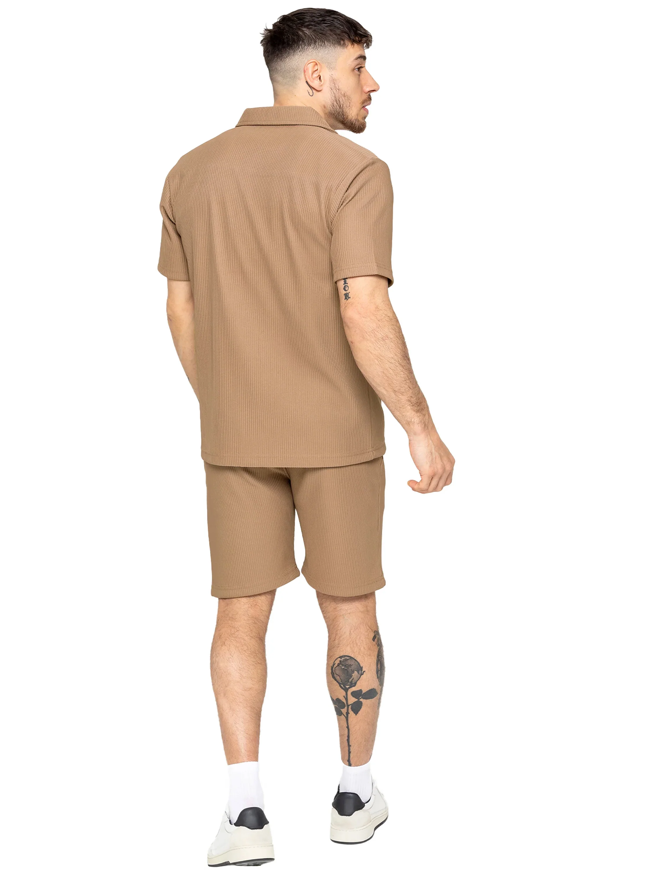 Matteo Pleated Shirt - Beige - Image 5