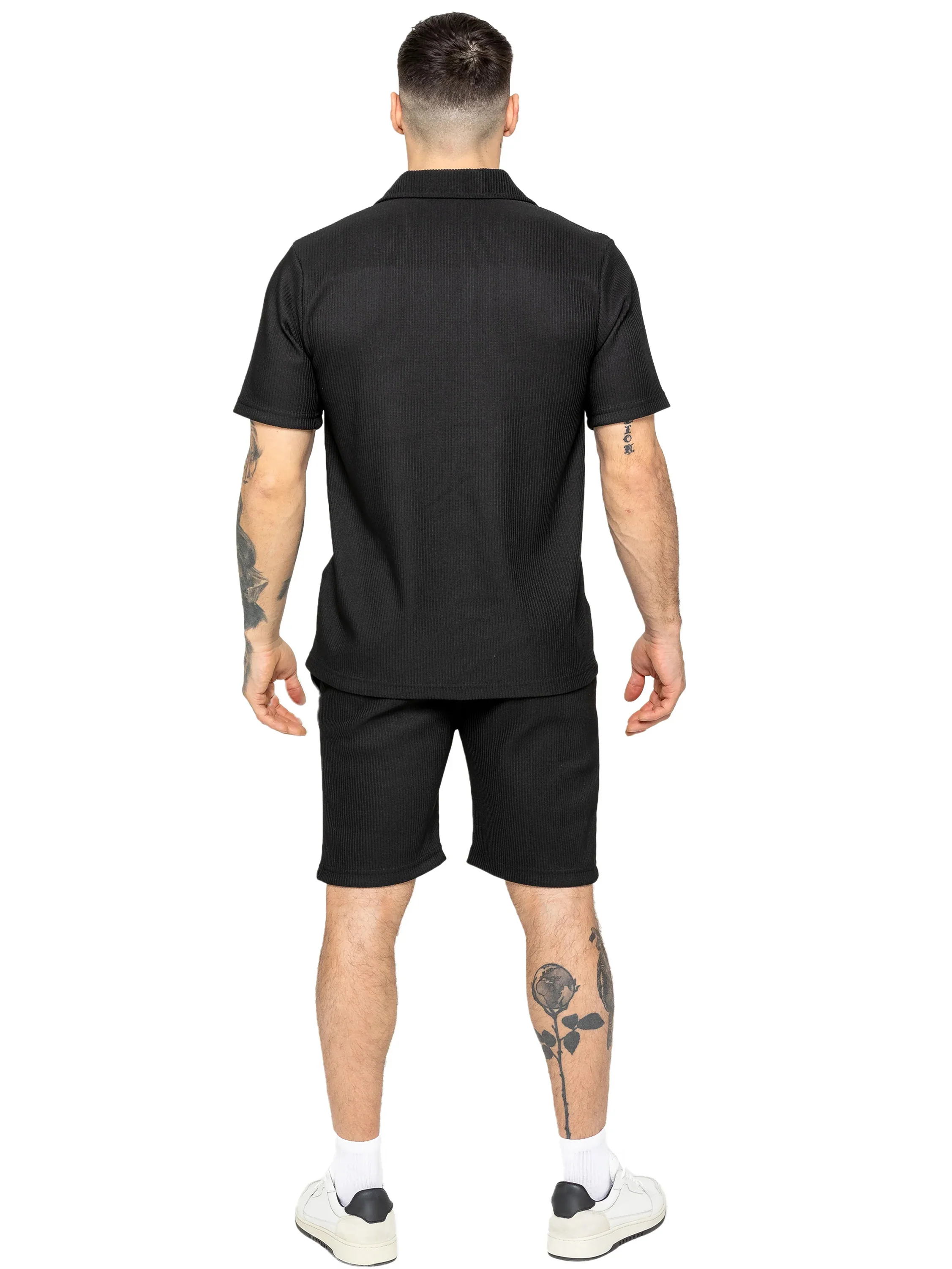Matteo Pleated Shirt - Black - Image 6