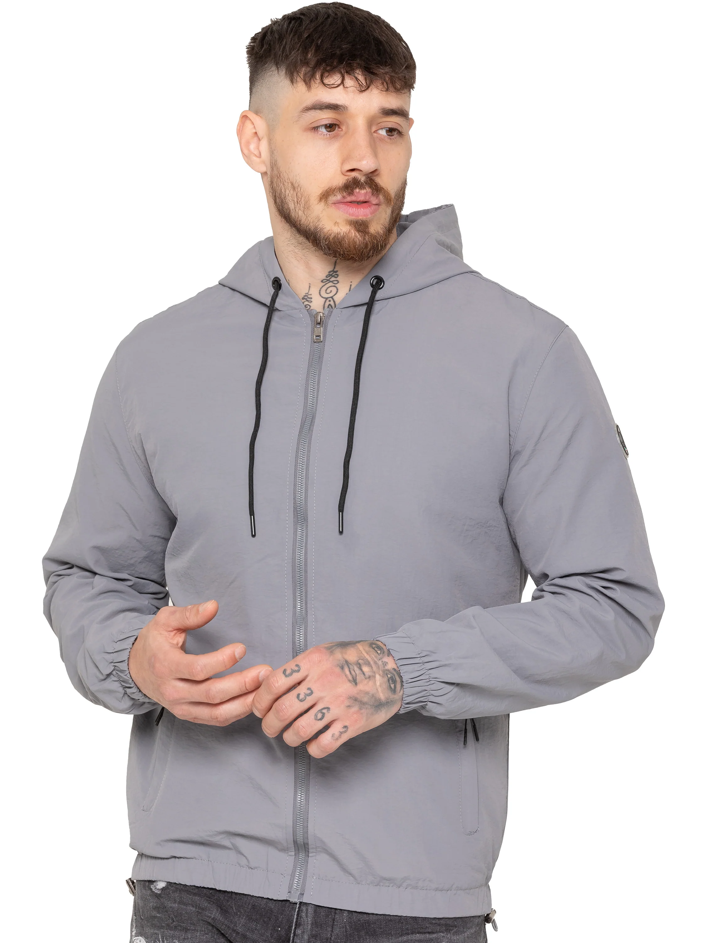 Mattia Windbreaker Jacket - Grey