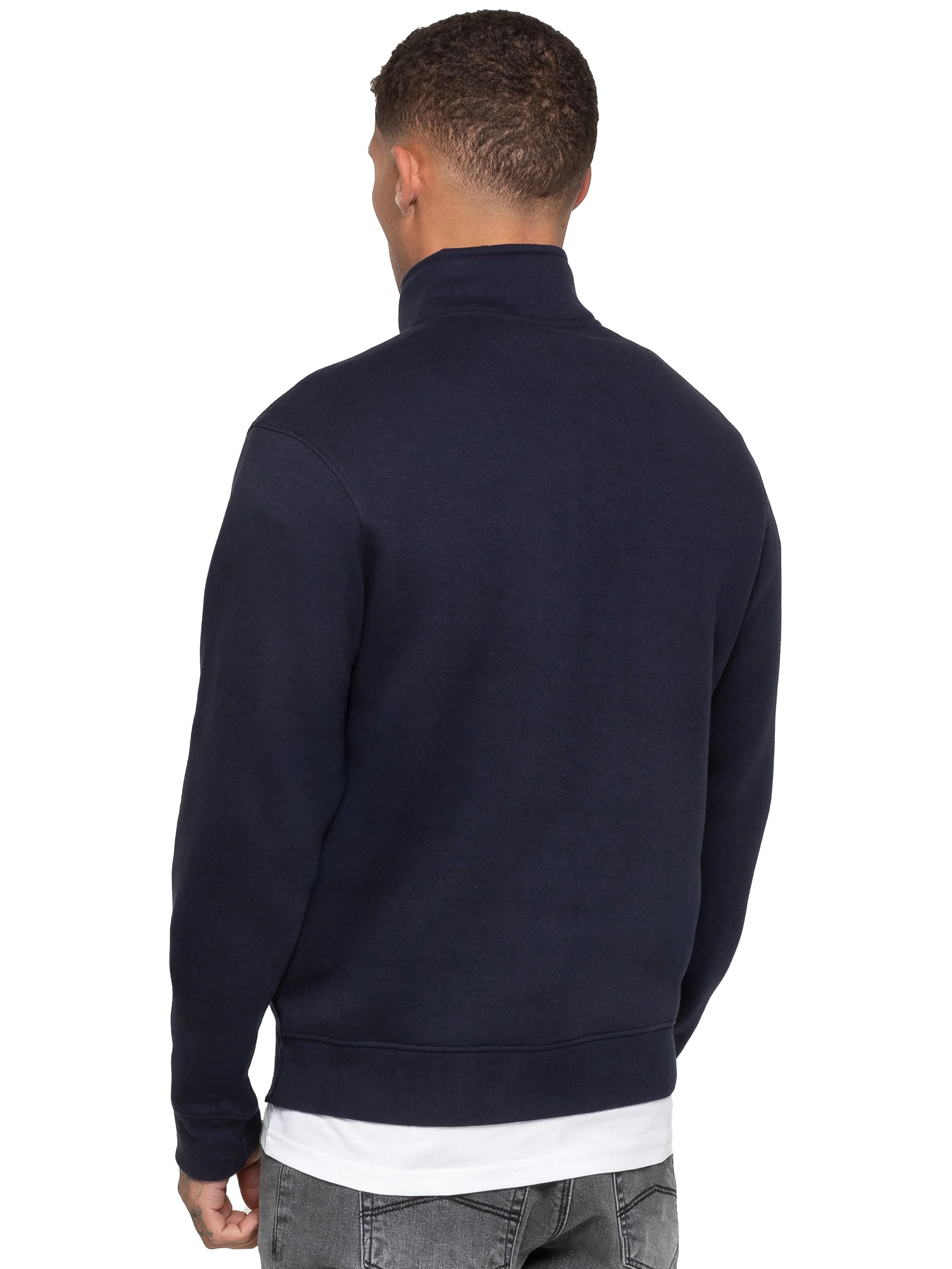 Maximo Half Zip Fleece Sweatshirt - Navy - Image 2