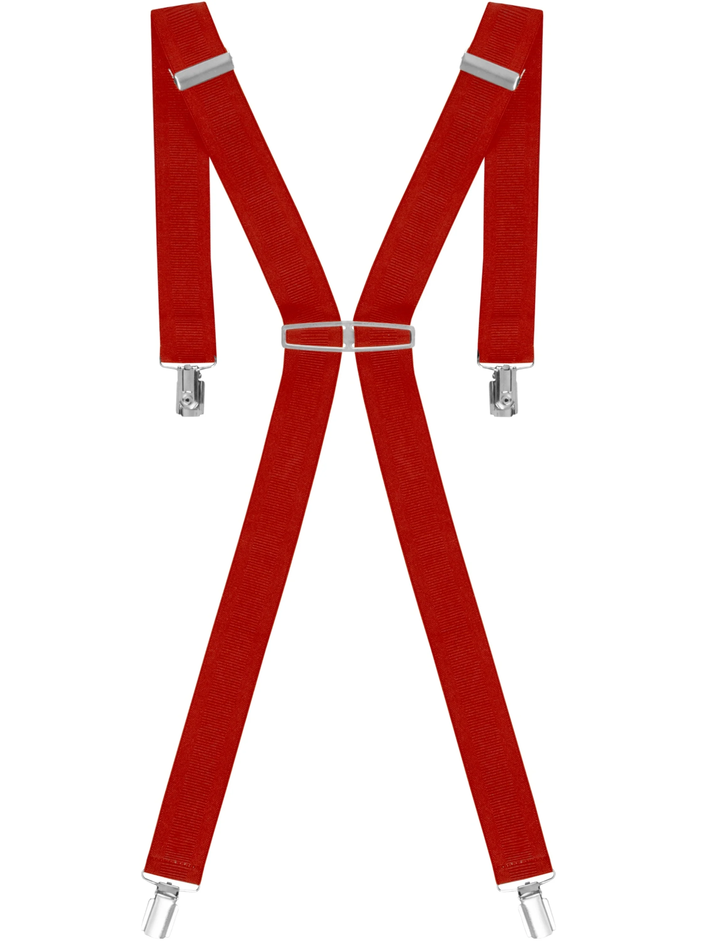 Men's Elasticated Braces - Red