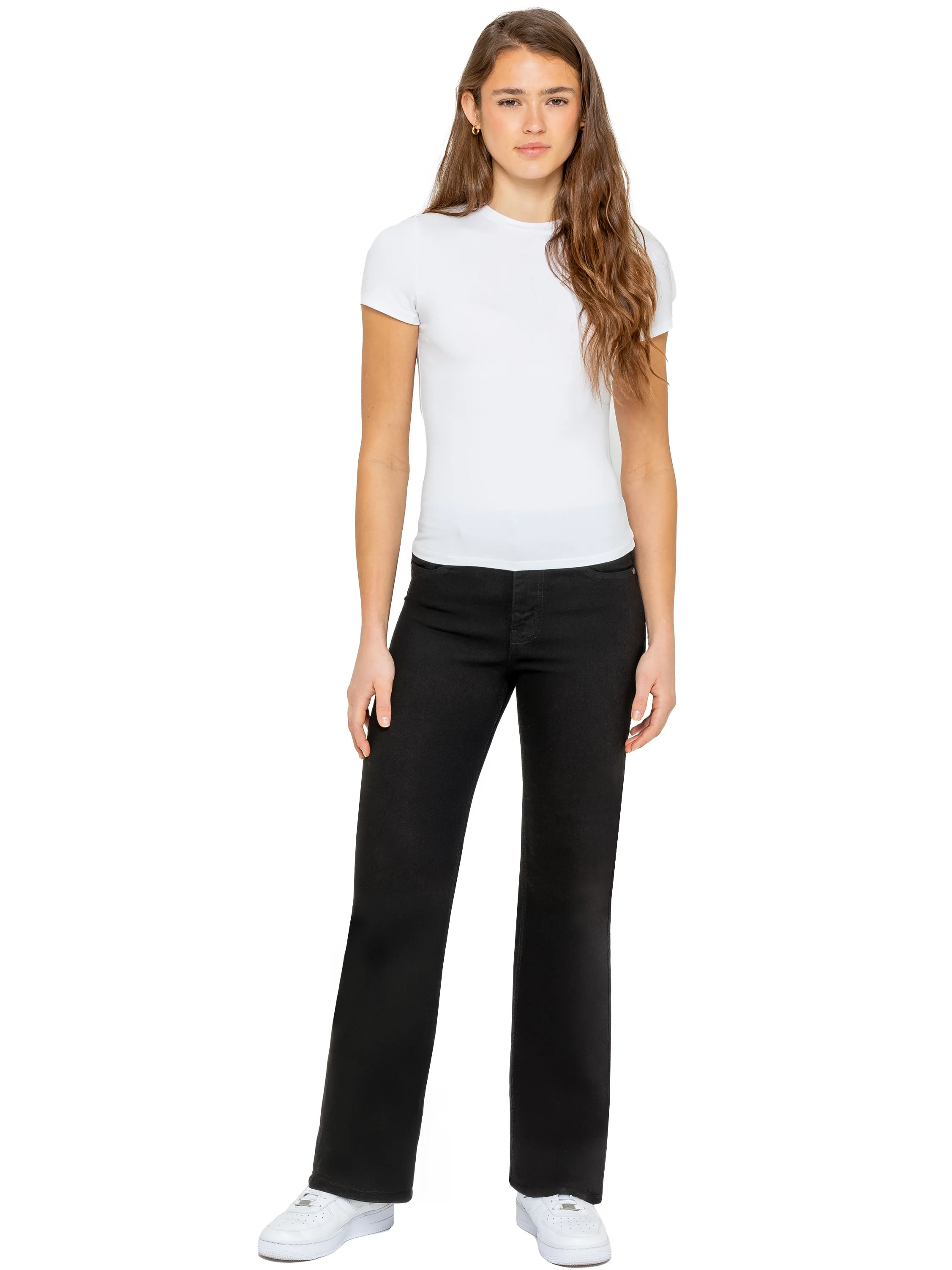 Mila High Rise Wide Leg Jeans - Black