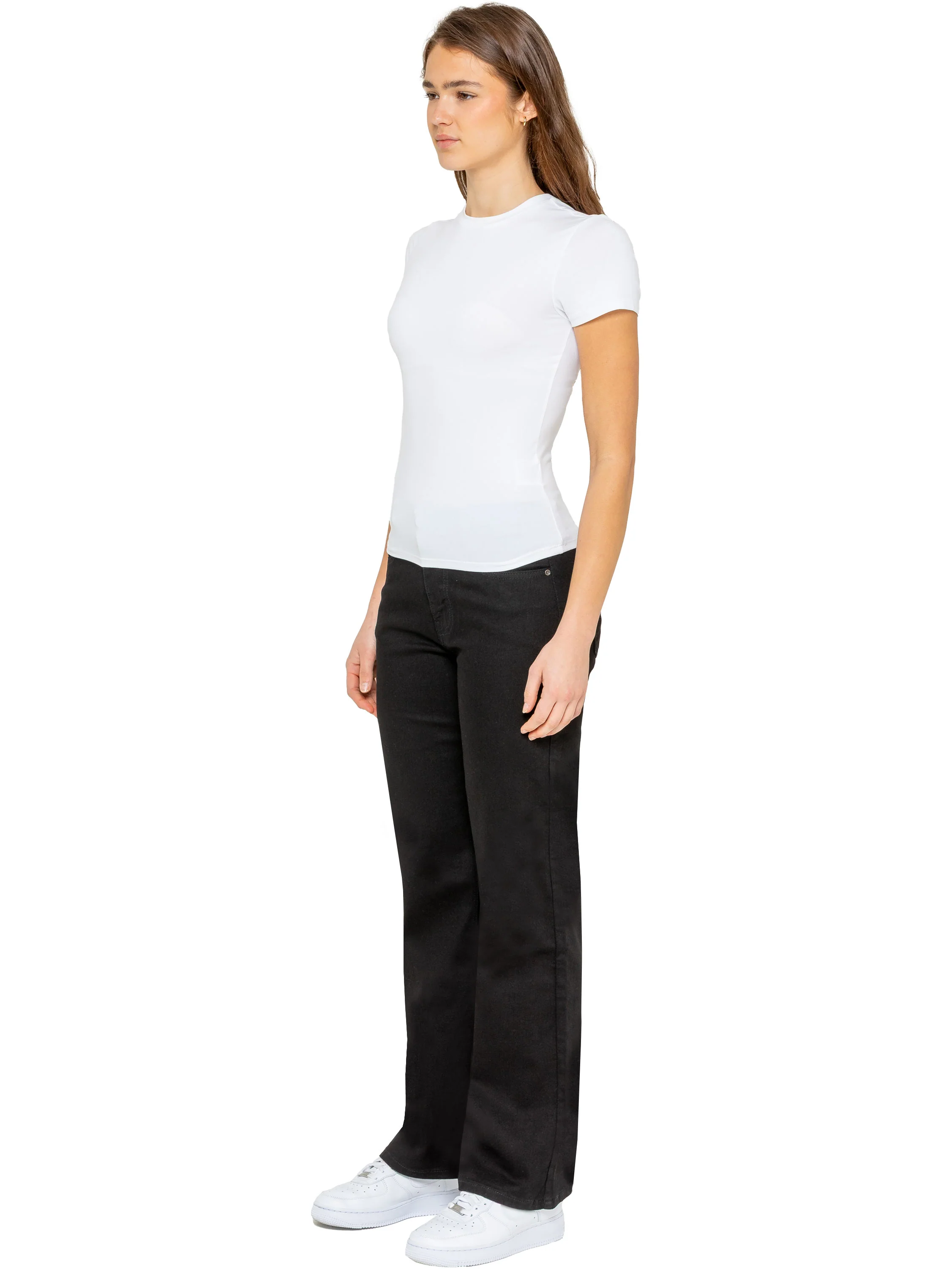 Mila High Rise Wide Leg Jeans - Black - Image 2