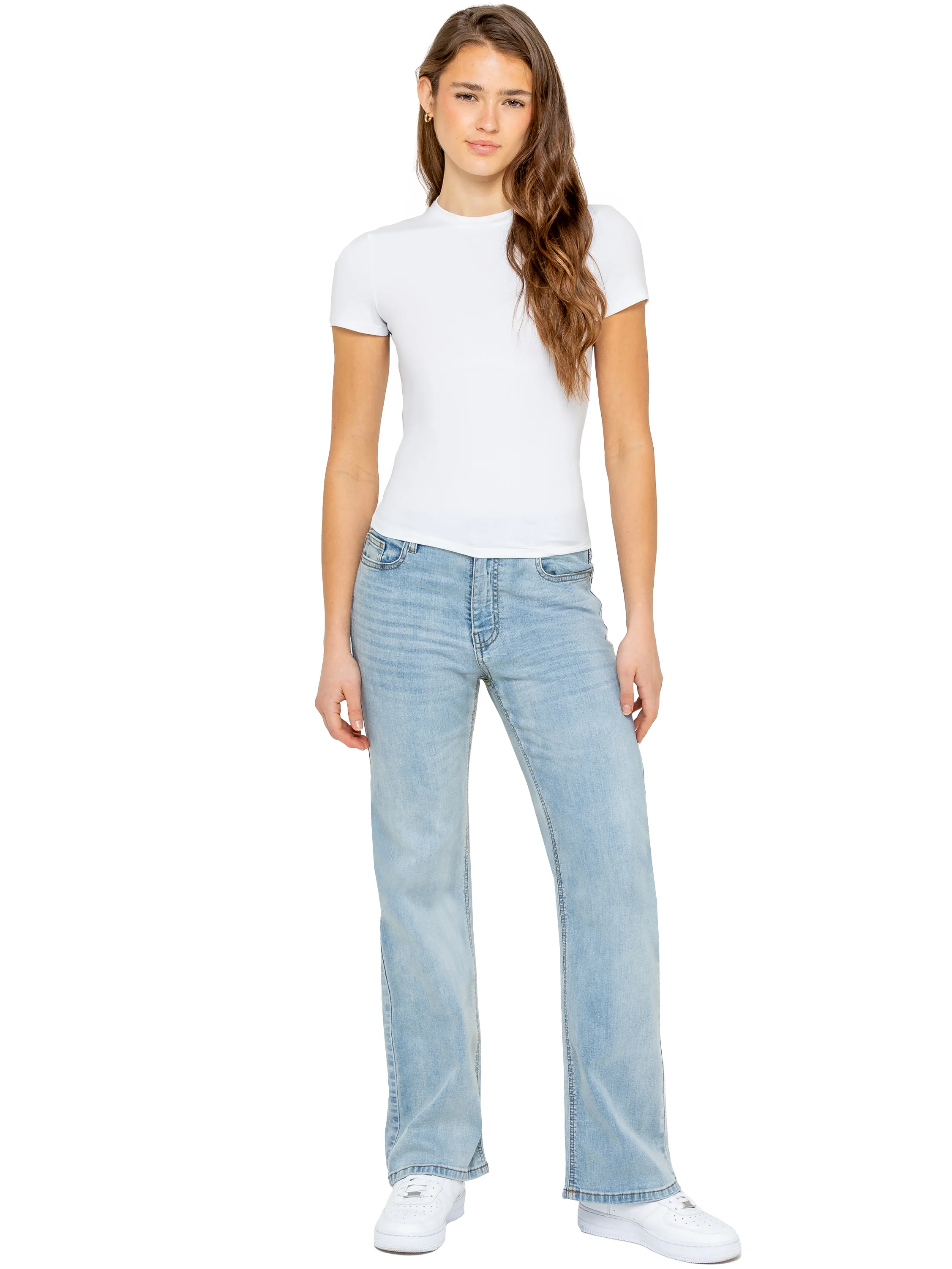 Mila High Rise Wide Leg Jeans - Bleach Wash