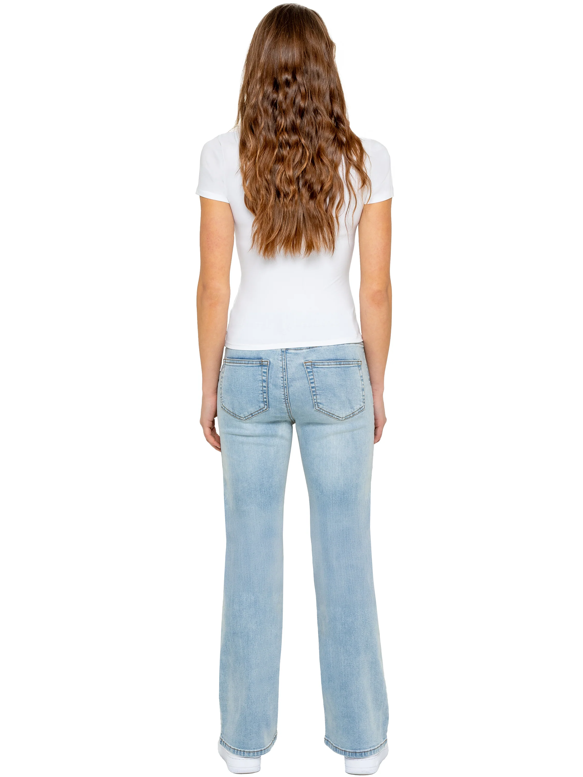 Mila High Rise Wide Leg Jeans - Bleach Wash - Image 2