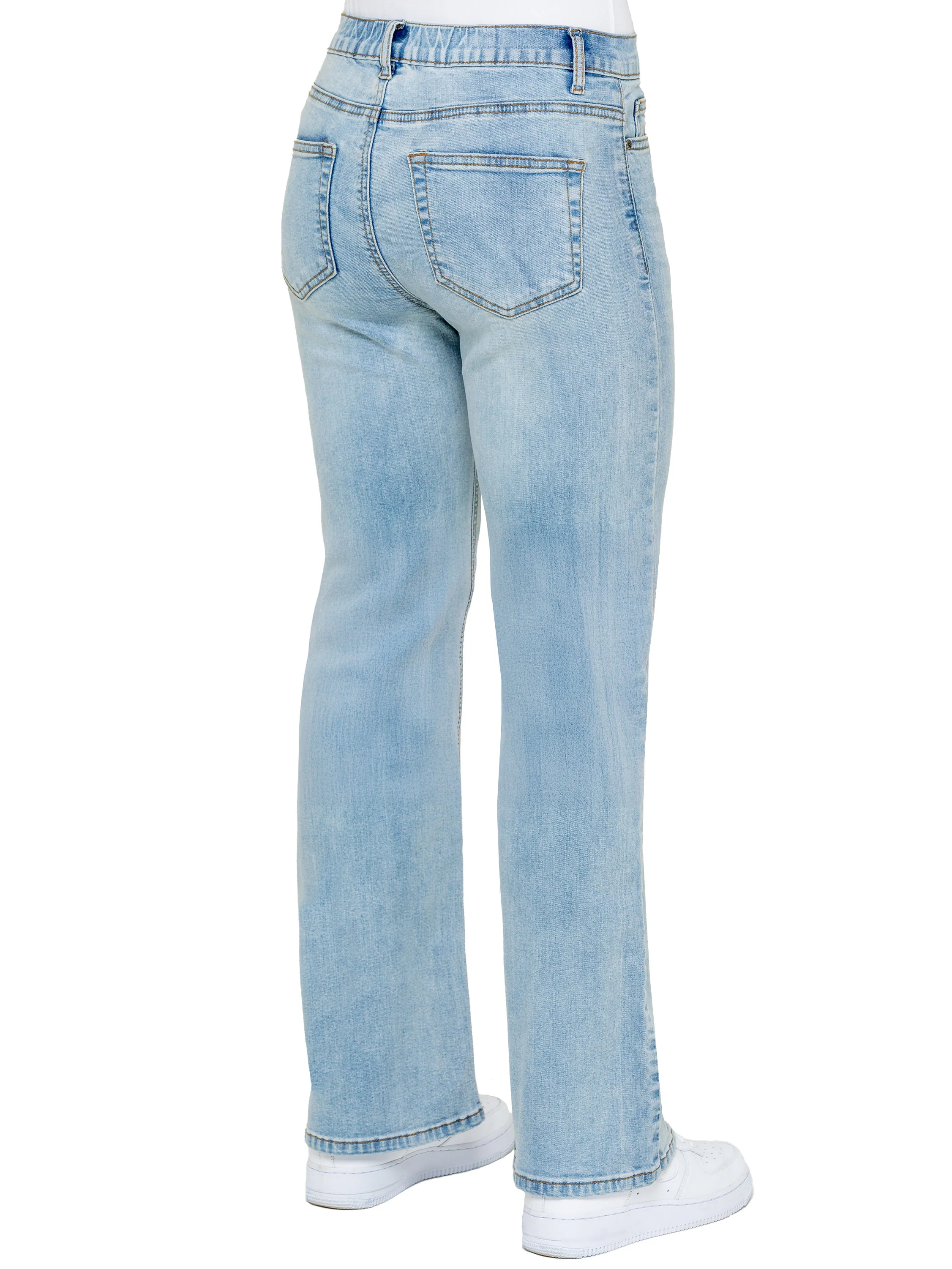 Mila High Rise Wide Leg Jeans - Bleach Wash - Image 4
