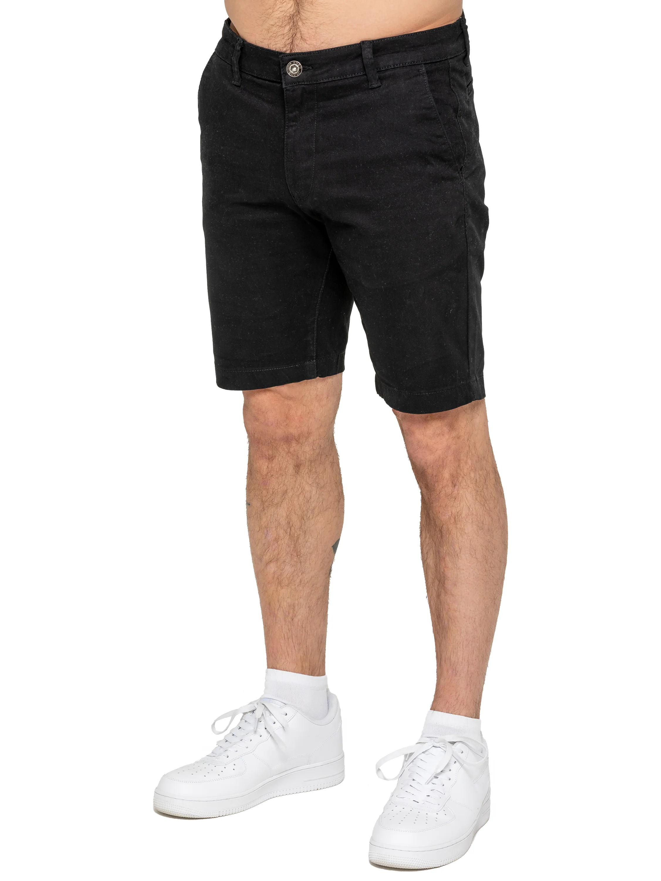 Miles Regular Fit Chino Shorts - Black - Image 2