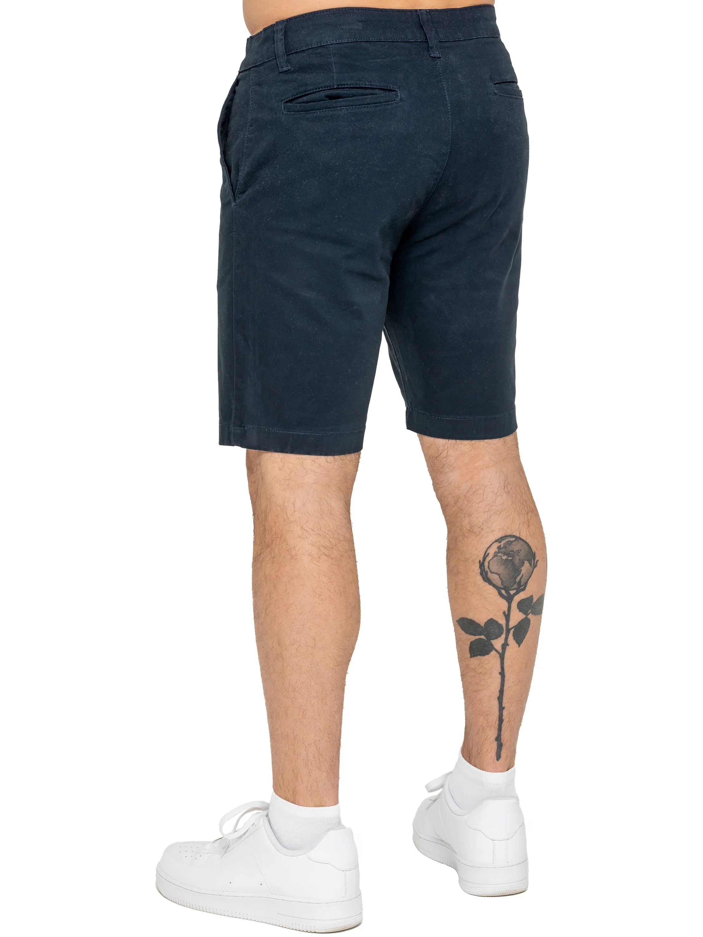 Miles Regular Fit Chino Shorts - Navy - Image 3