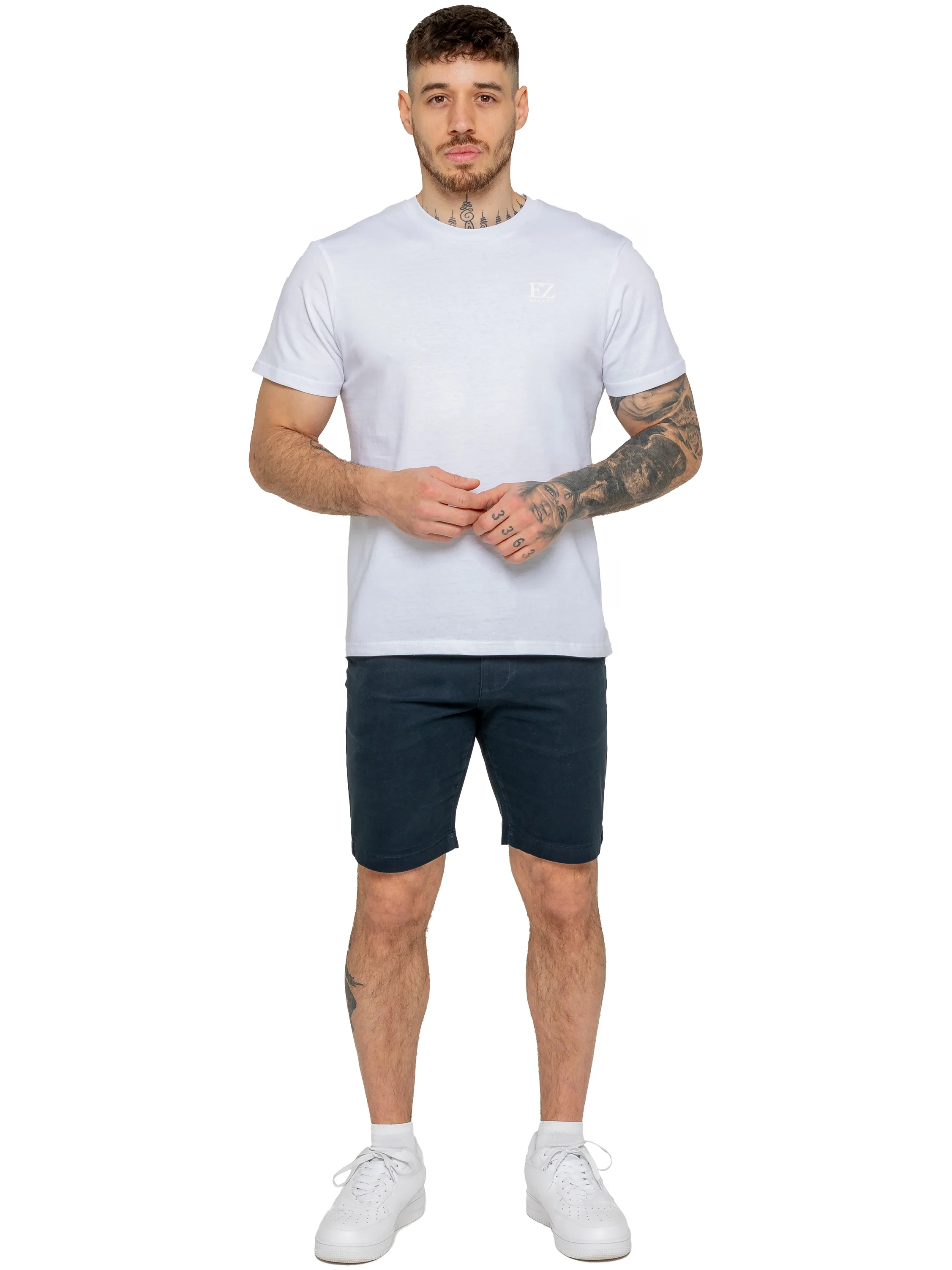 Miles Regular Fit Chino Shorts - Navy - Image 4