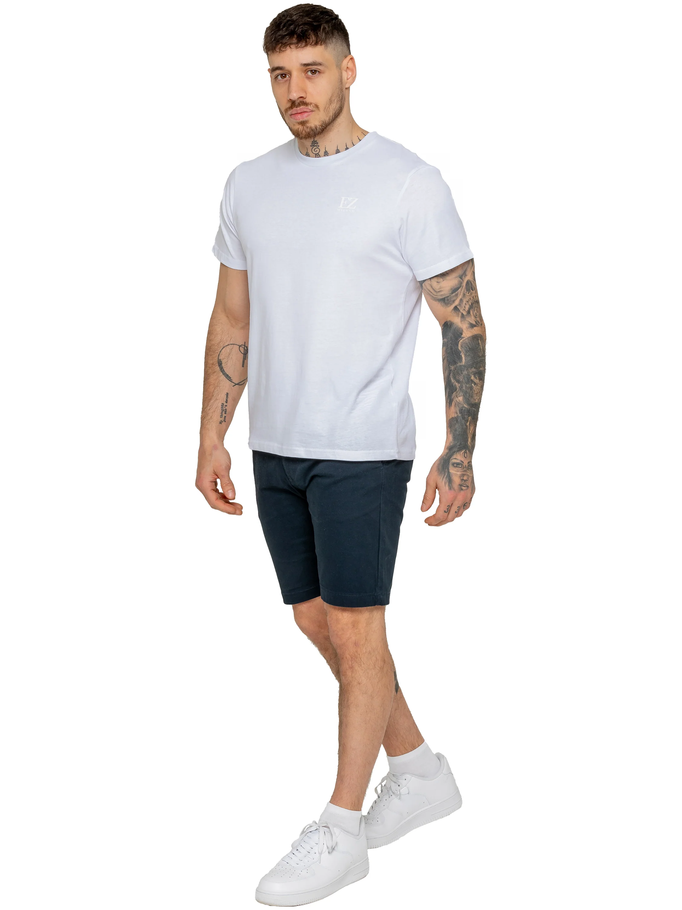 Miles Regular Fit Chino Shorts - Navy - Image 5