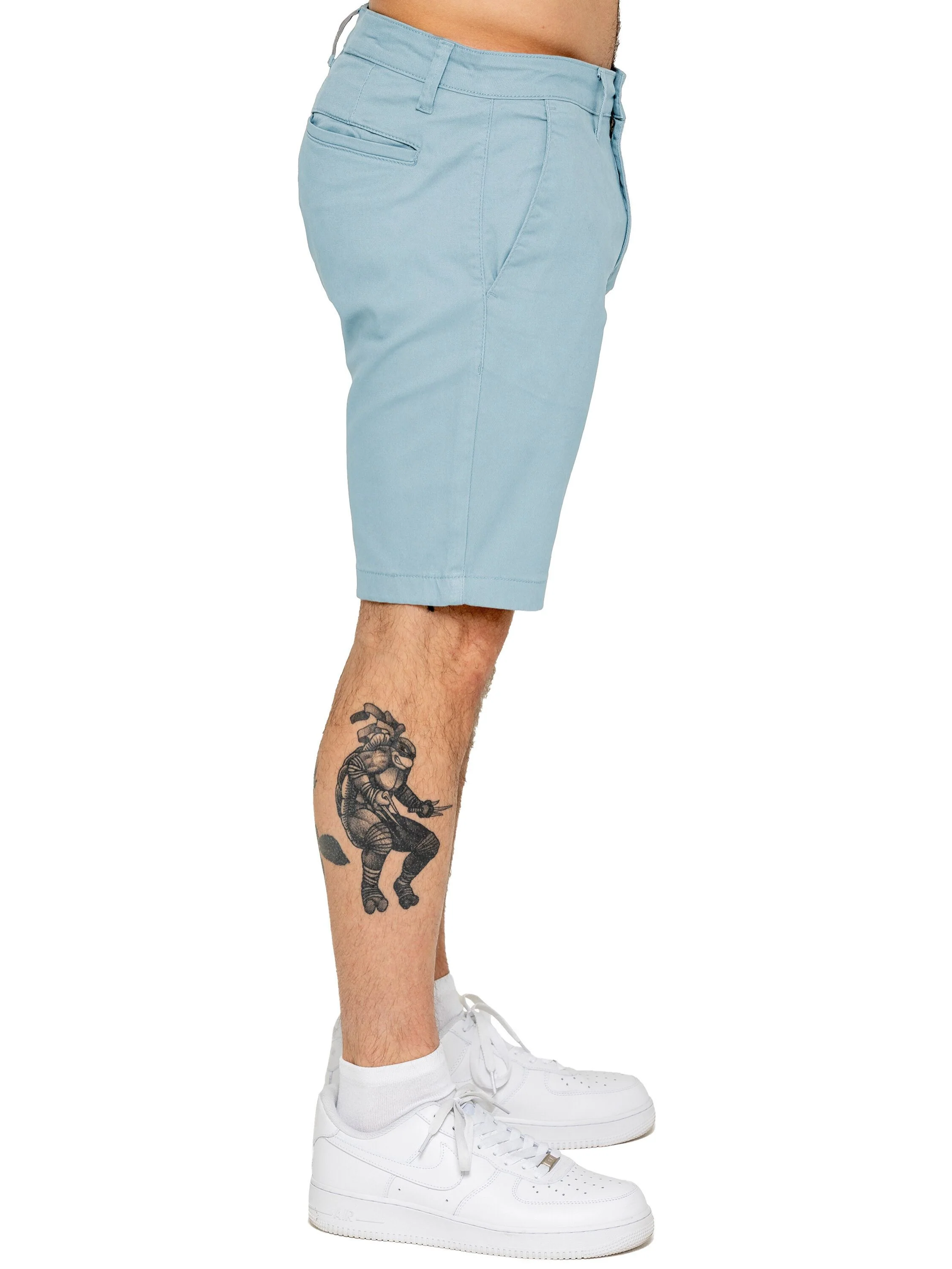 Miles Regular Fit Chino Shorts - Sky Blue - Image 5