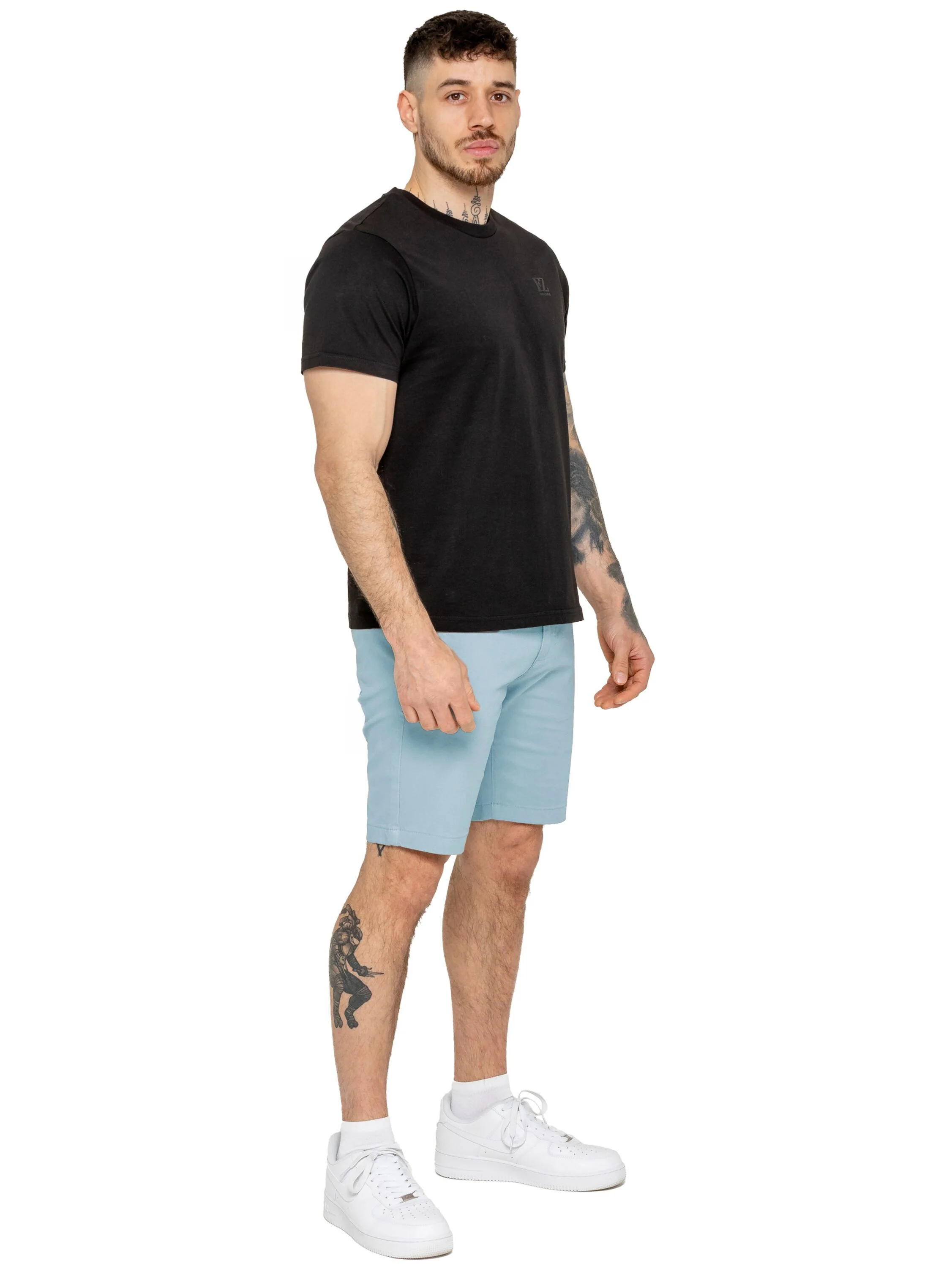 Miles Regular Fit Chino Shorts - Sky Blue - Image 7