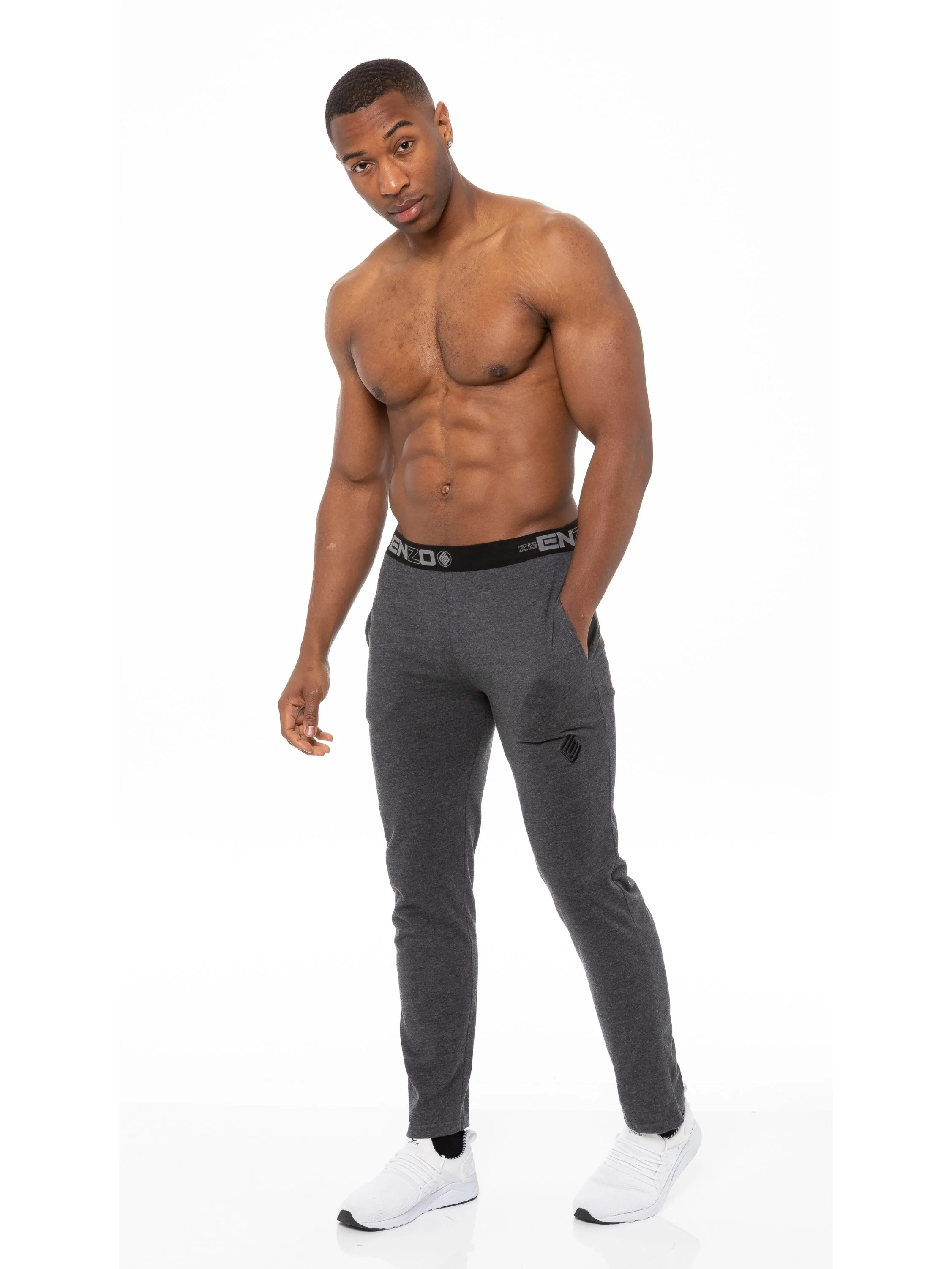 Milo Waistband Lounge Pants - Dark Grey - Image 3