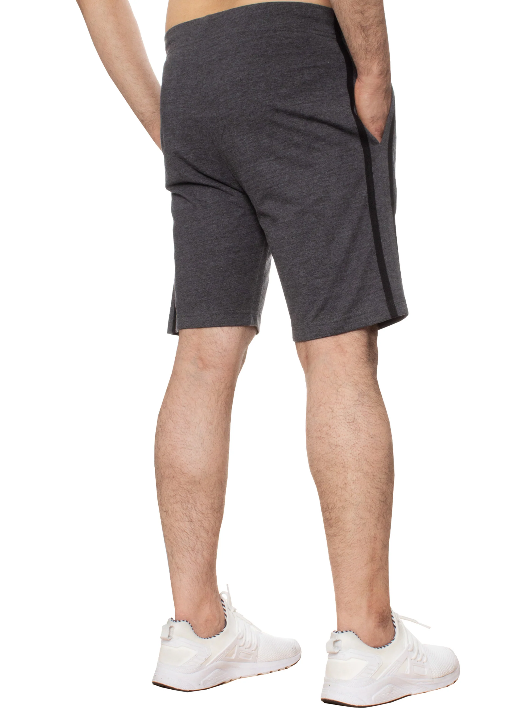 Nico Striped Lounge Shorts - Dark Grey - Image 4