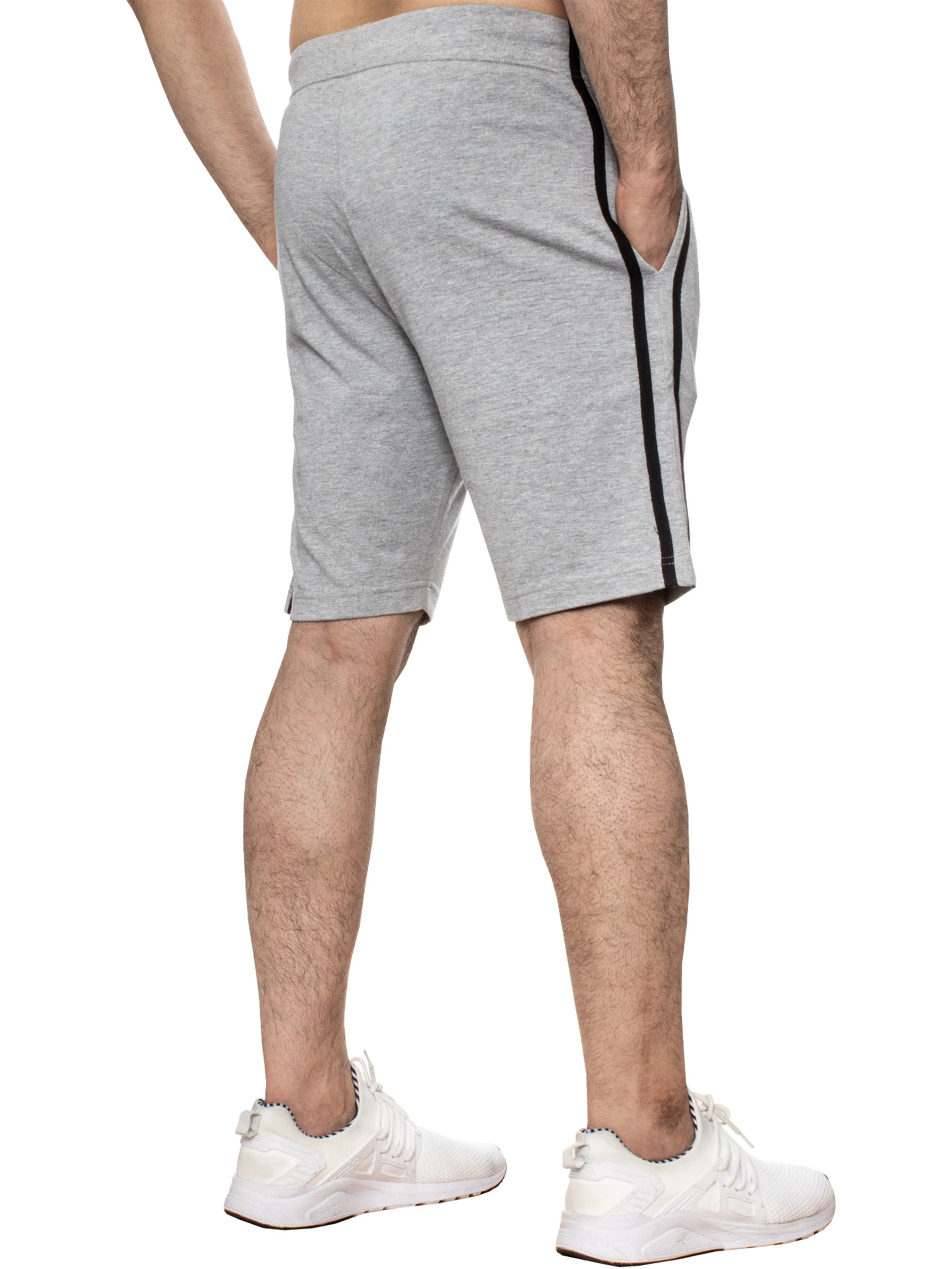 Nico Striped Lounge Shorts - Grey - Image 4