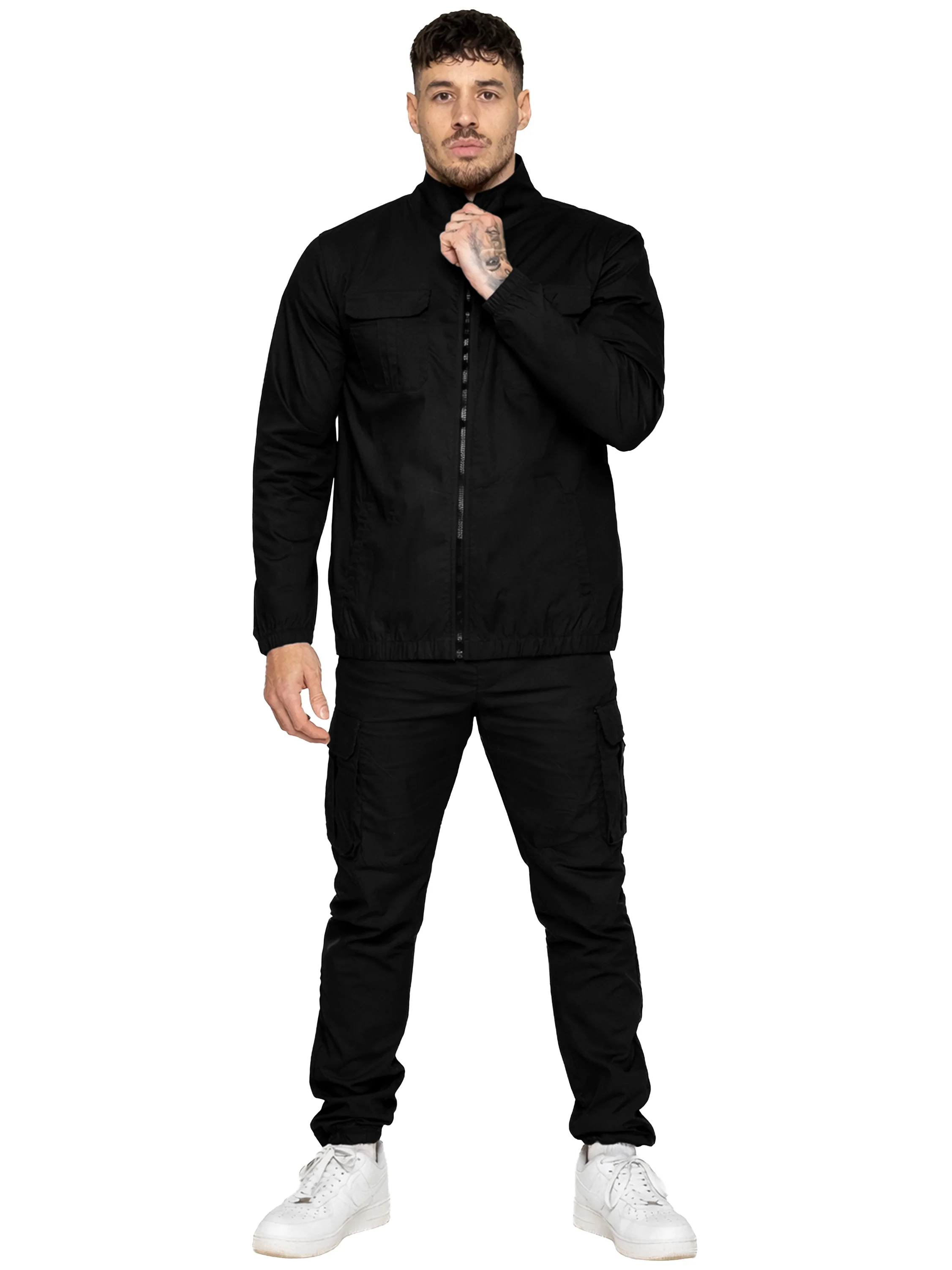 Nicolas Cargo Jacket and Pants Set- Black - Image 2