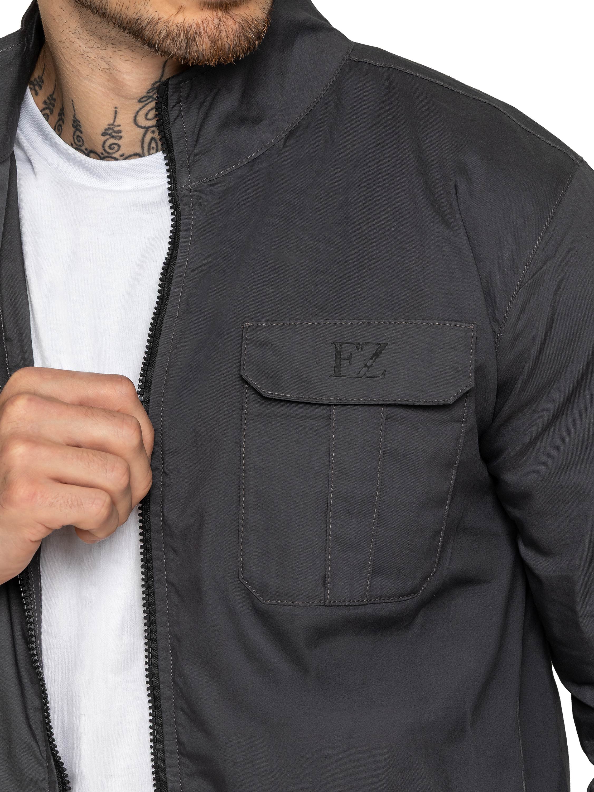 Nicolas Cargo Overshirt Track Jacket  - Charcoal - Image 2