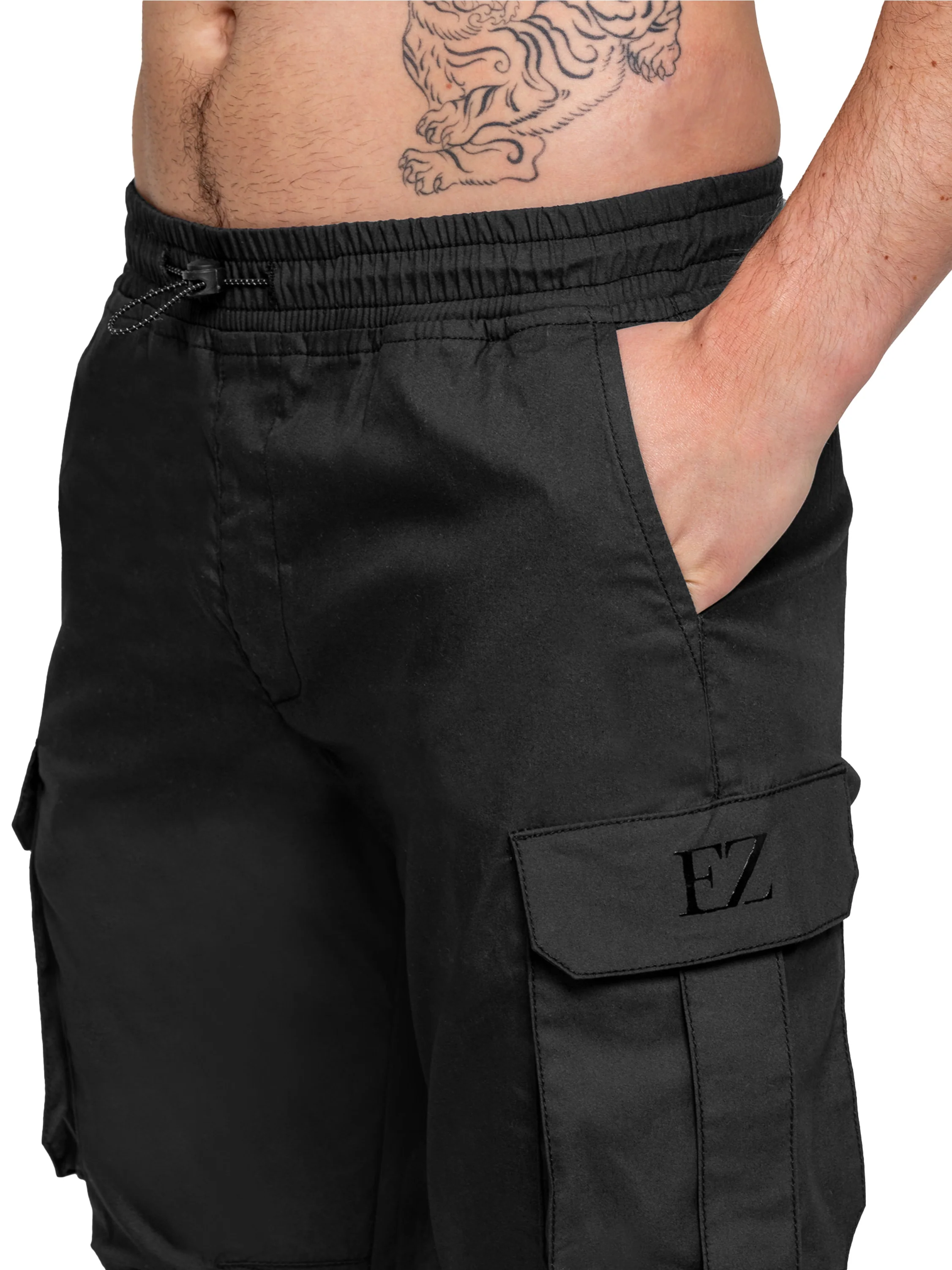 Nicolas Tapered Cargo Pants - Black - Image 4
