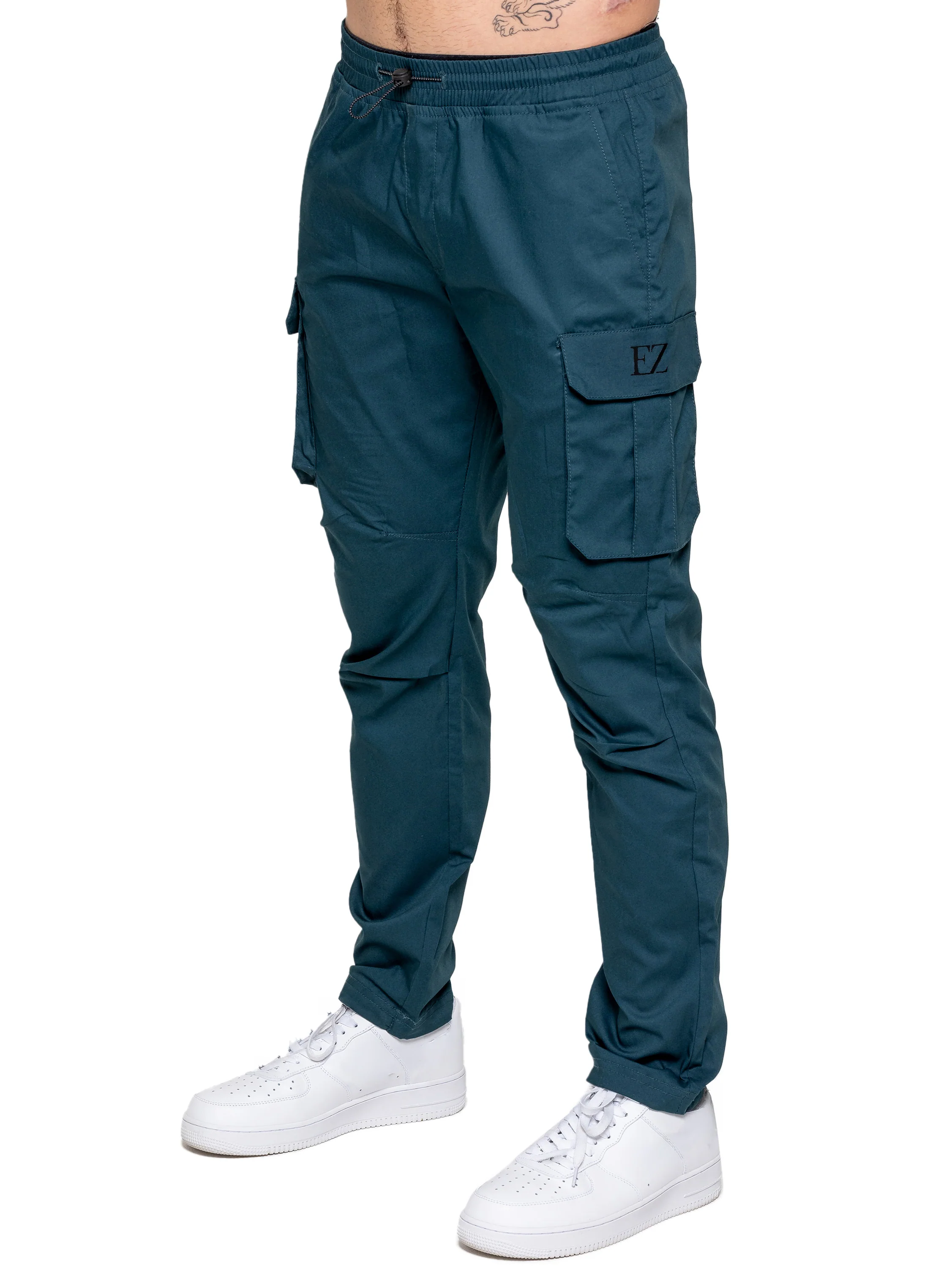 Nicolas Tapered Cargo Pants - Blue Turquoise