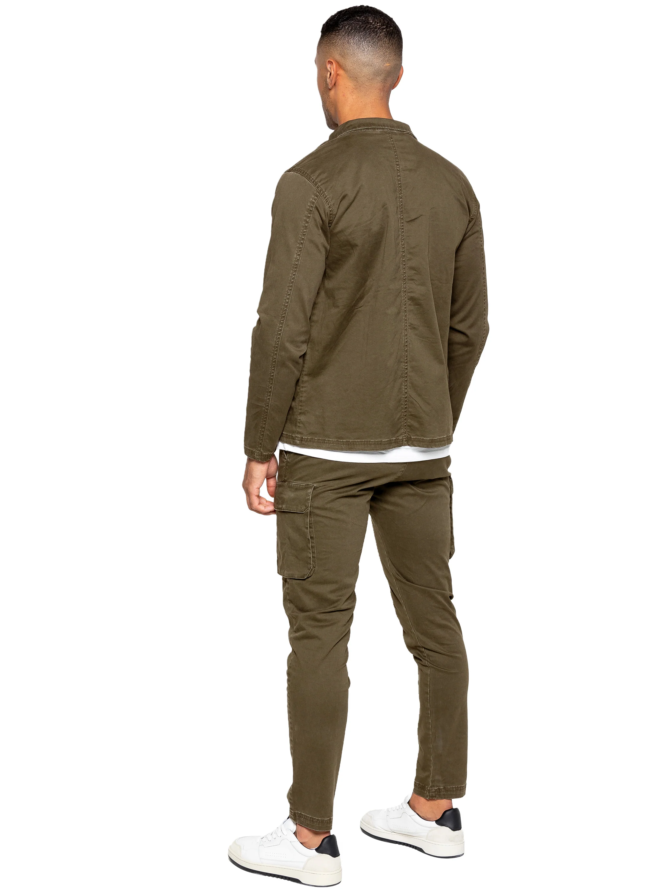 Nova Dye Cargo Jacket and Pants Set - Brown - Image 3