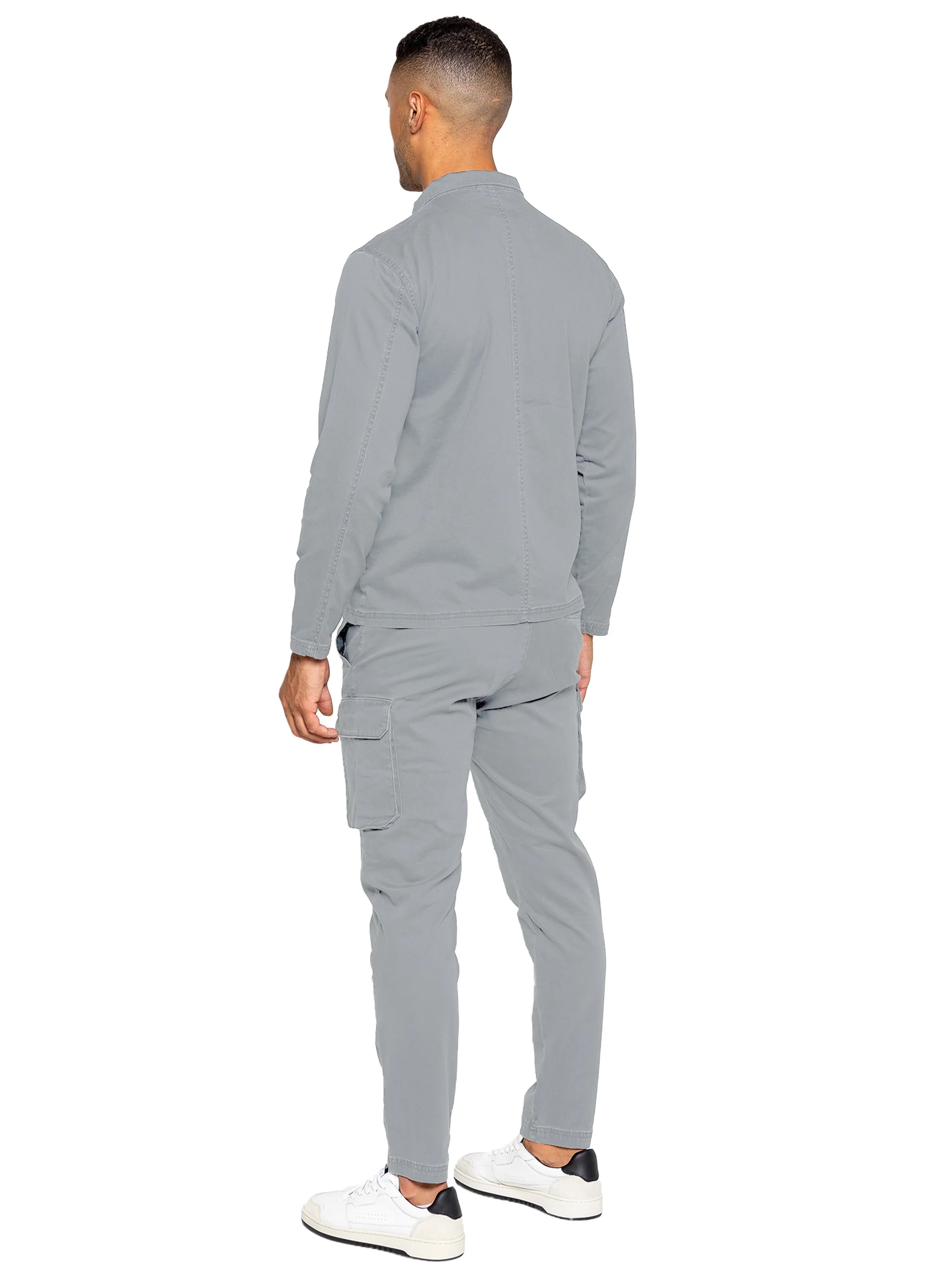 Nova Dye Cargo Jacket and Pants Set - Light Grey - Image 2