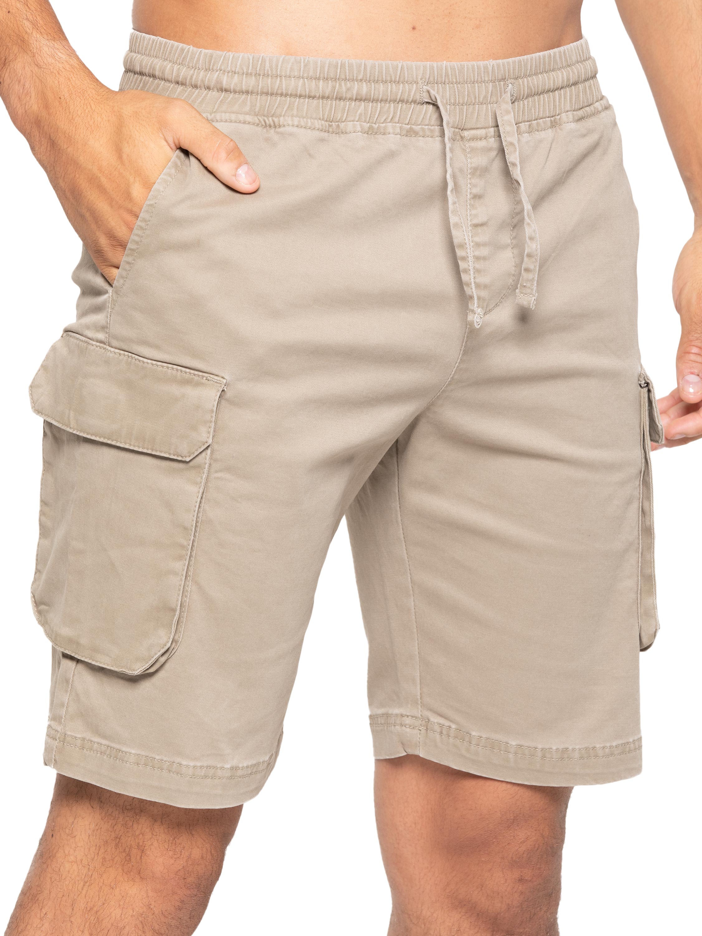 Nova Dye Cargo Jacket and Shorts Set - Beige - Image 5
