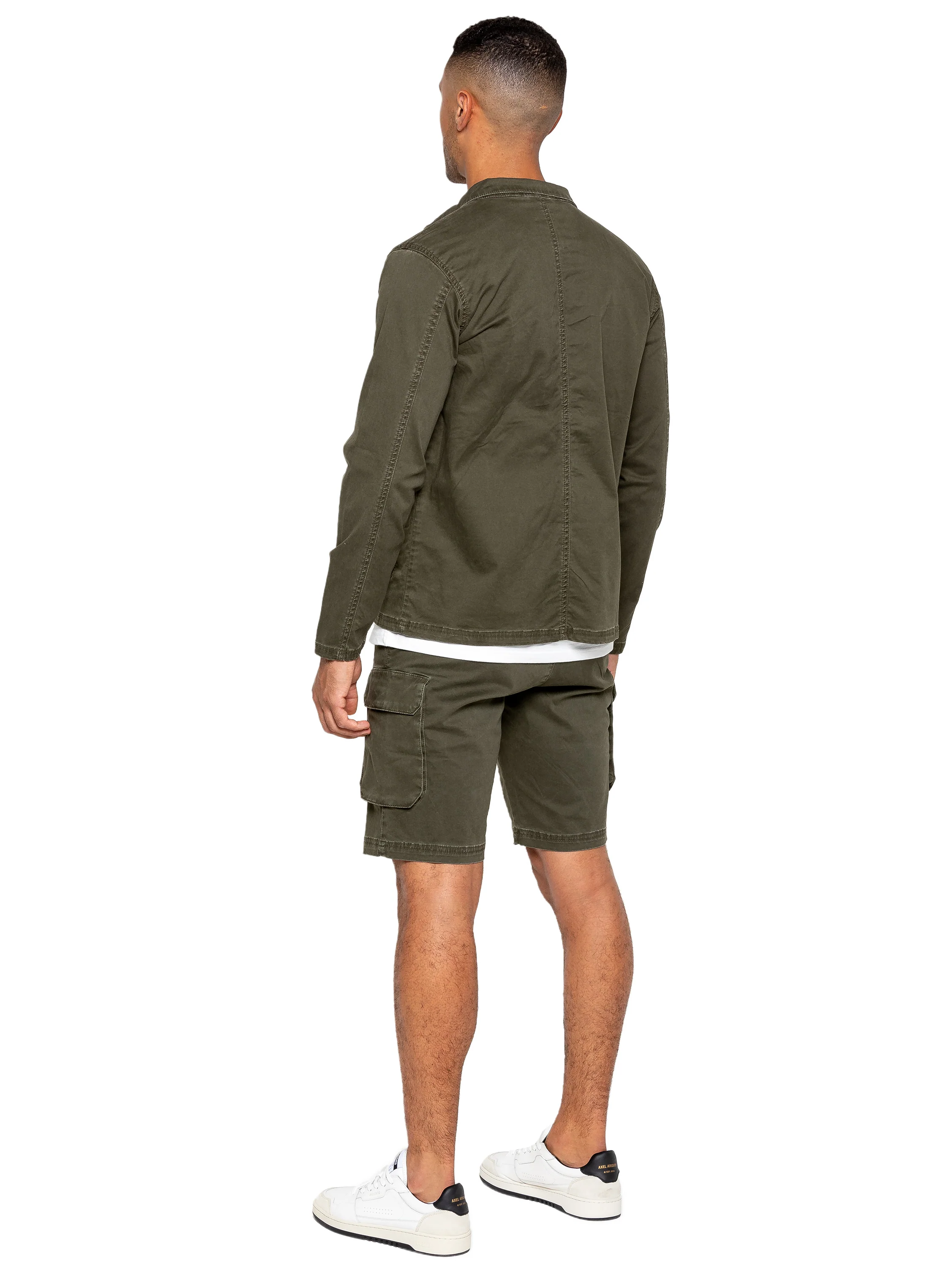 Nova Dye Cargo Jacket and Shorts Set - Khaki - Image 4