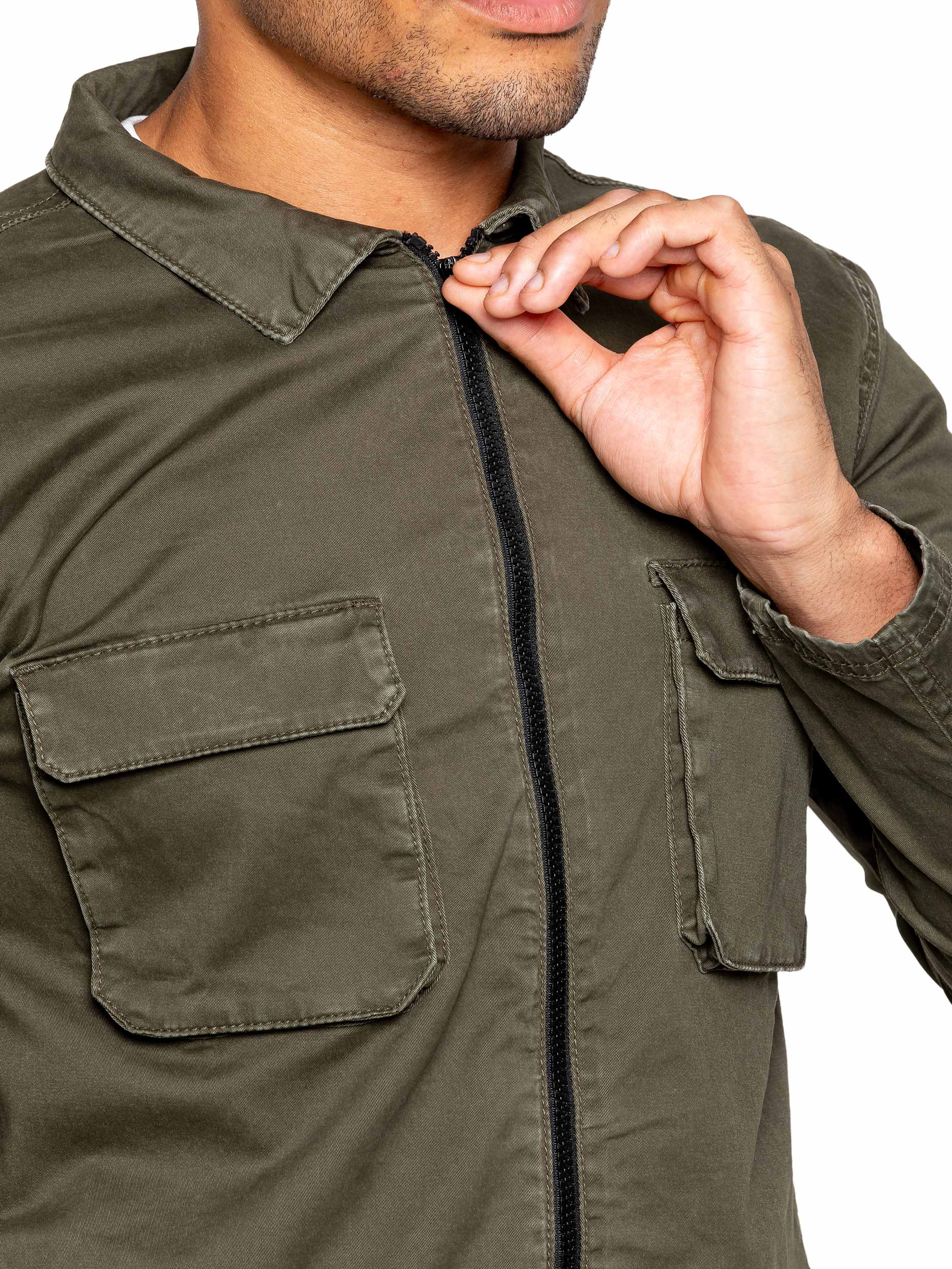 Nova Dye Cargo Jacket and Shorts Set - Khaki - Image 5