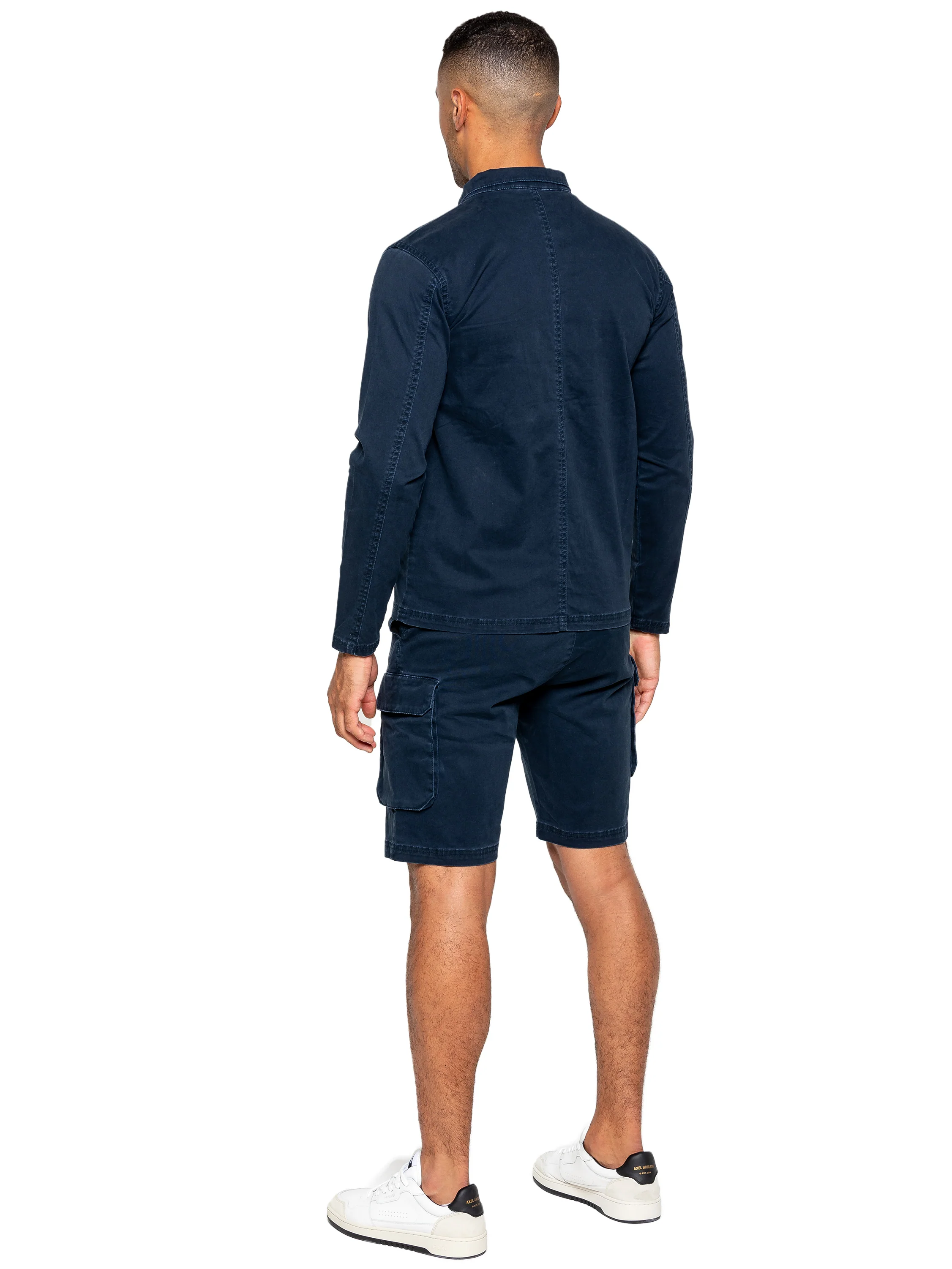 Nova Dye Cargo Jacket and Shorts Set - Navy - Image 4