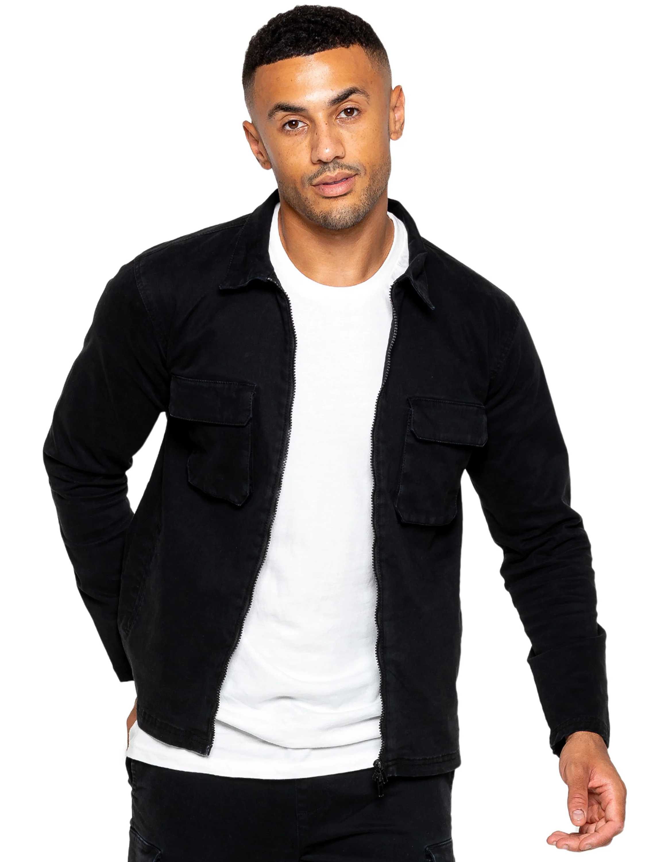 Nova Dye Cargo Jacket - Black - Image 3