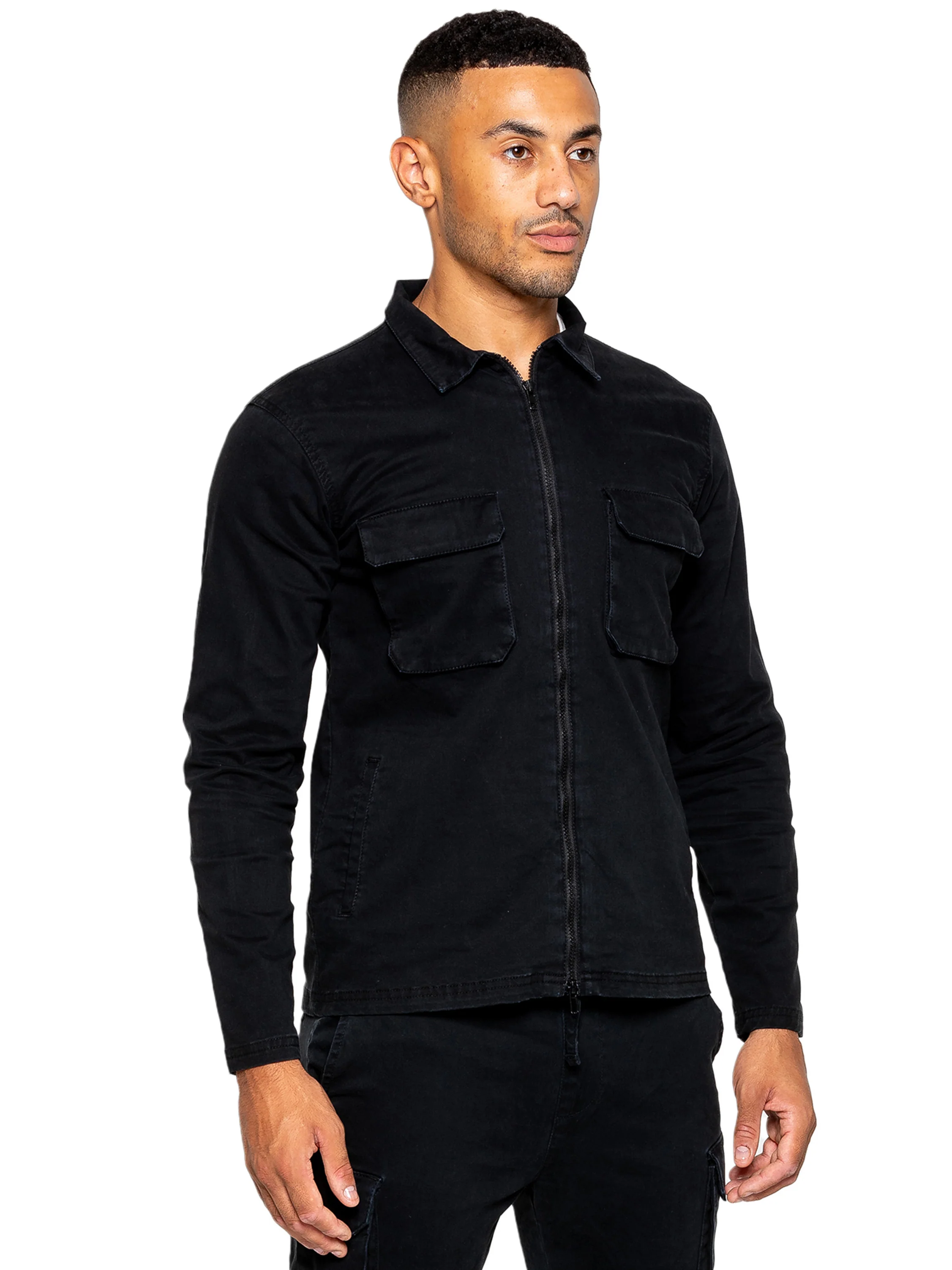 Nova Dye Cargo Jacket - Black - Image 5