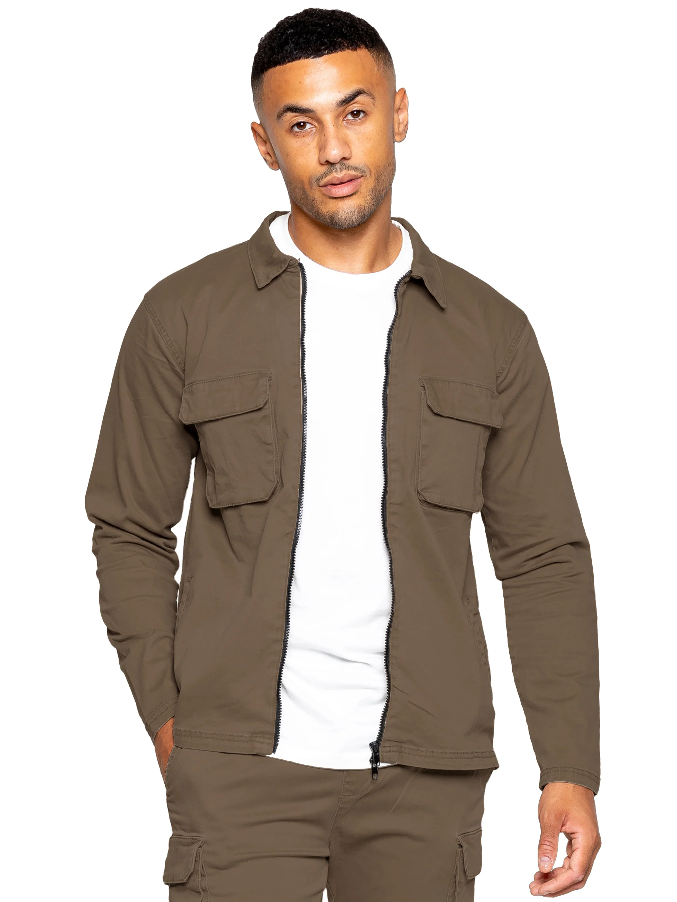 Nova Dye Cargo Jacket - Brown