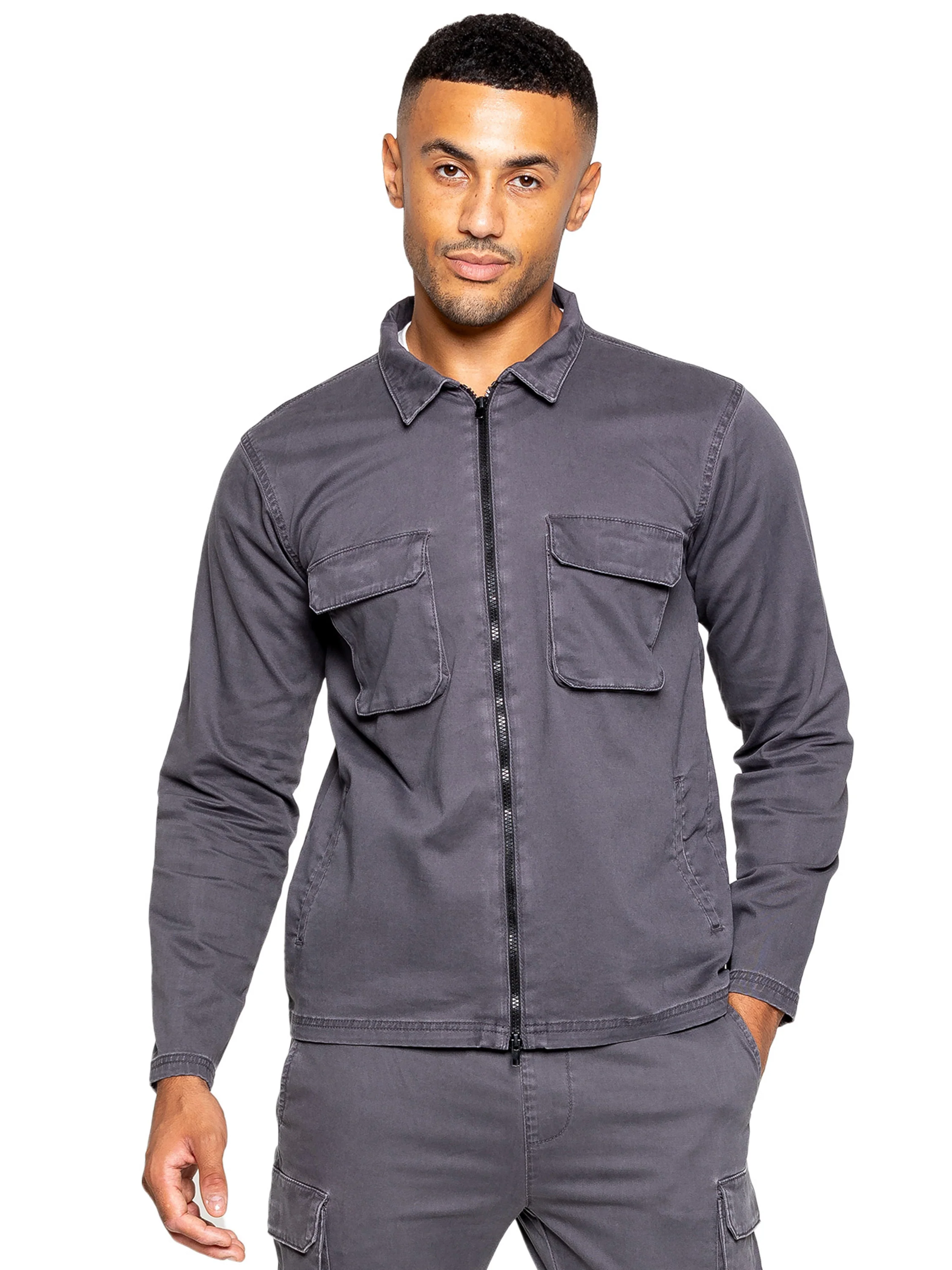 Nova Dye Cargo Jacket - Grey - Image 3
