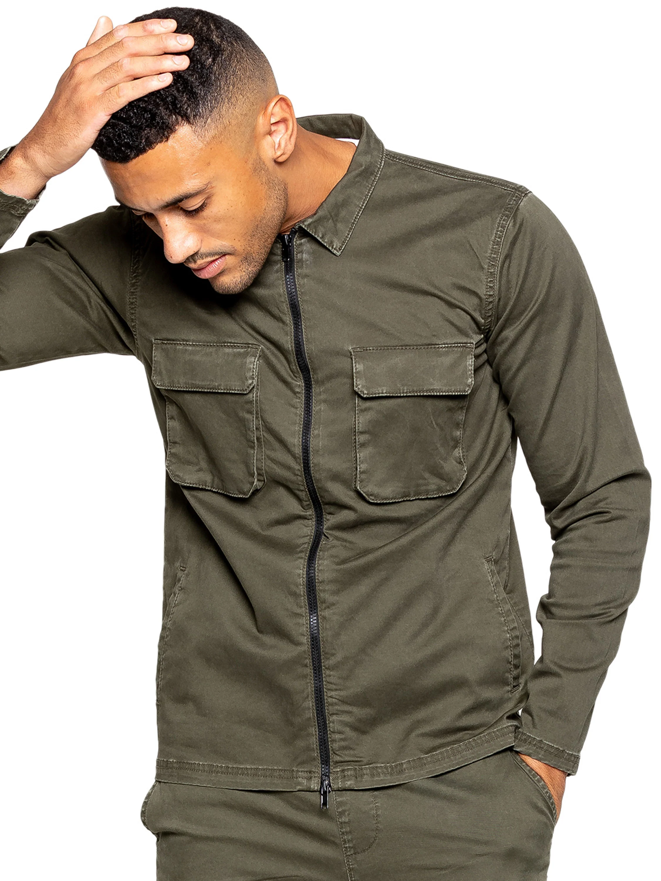 Nova Dye Cargo Jacket - Khaki - Image 5