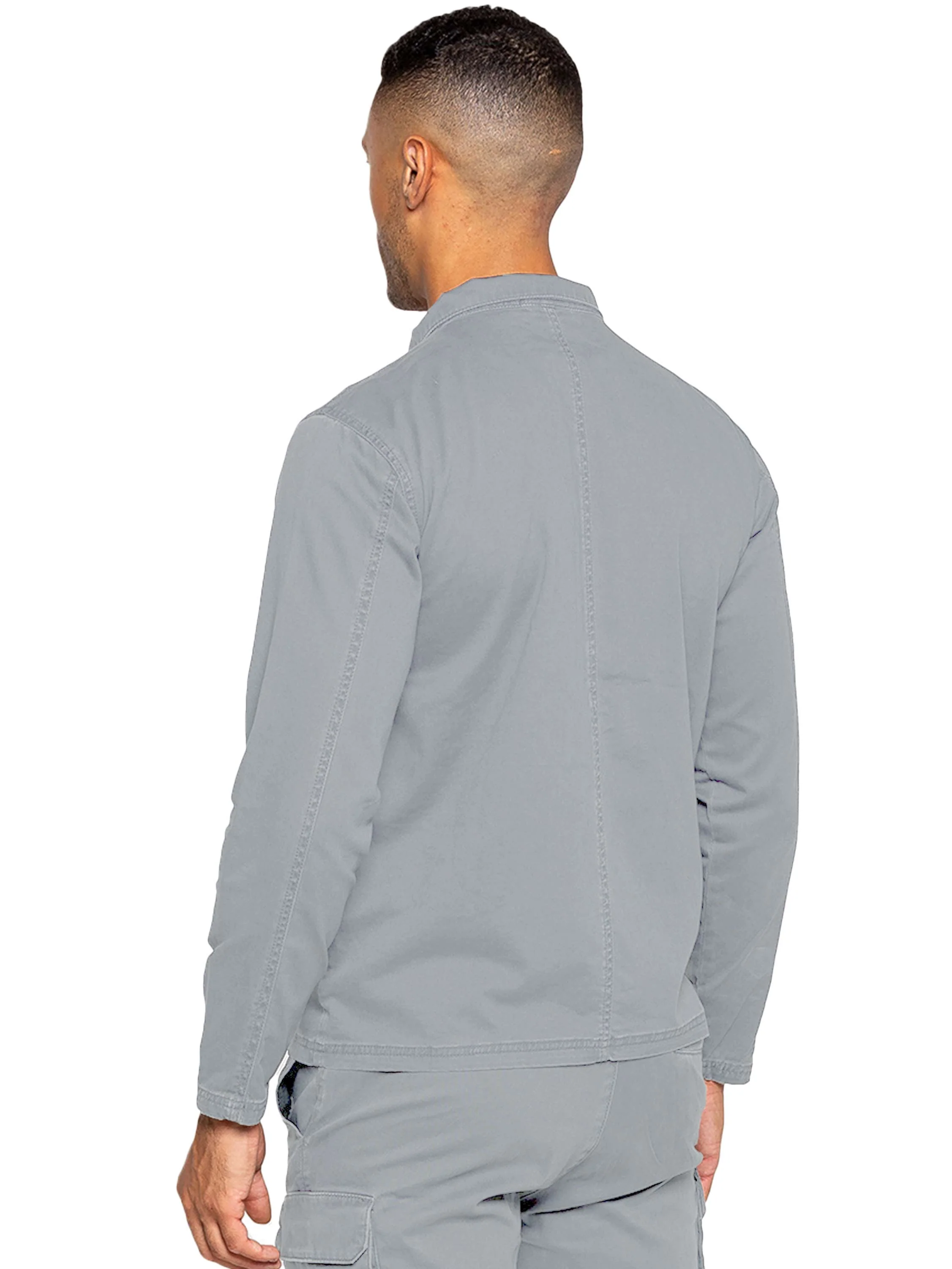 Nova Dye Cargo Jacket - Light Grey - Image 3