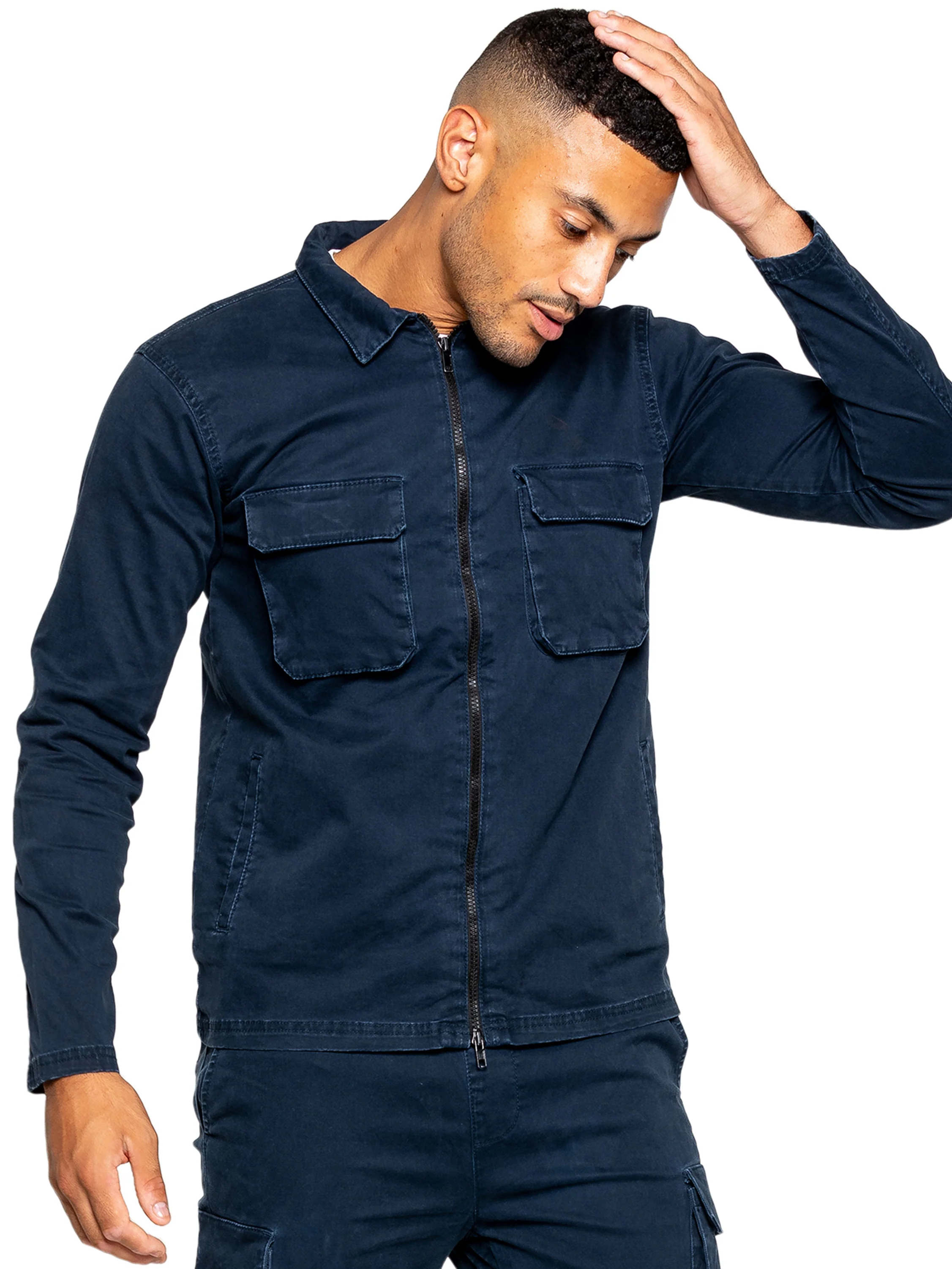 Nova Dye Cargo Jacket - Navy - Image 4
