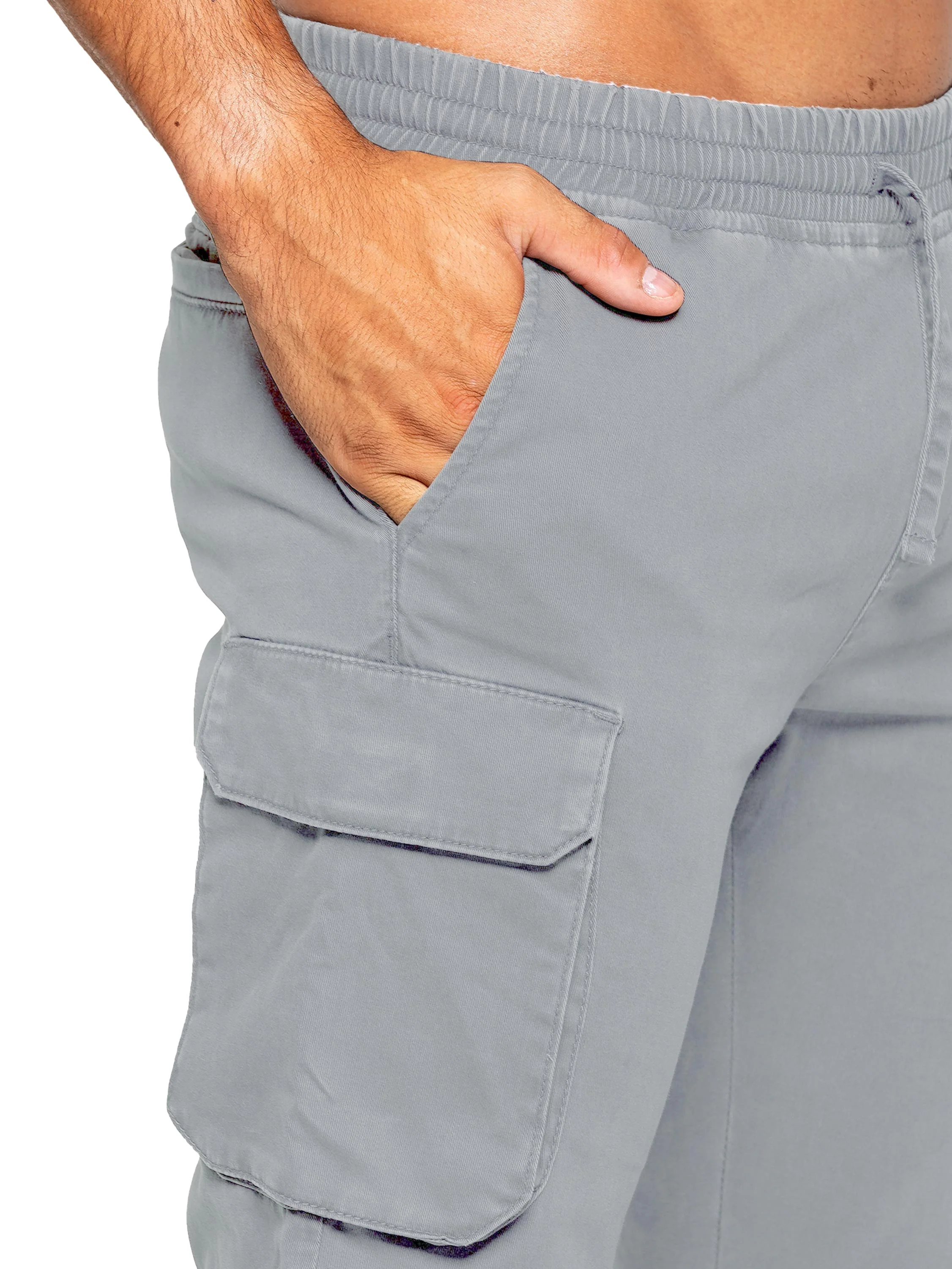 Nova Dye Cargo Pants - Light Grey - Image 3