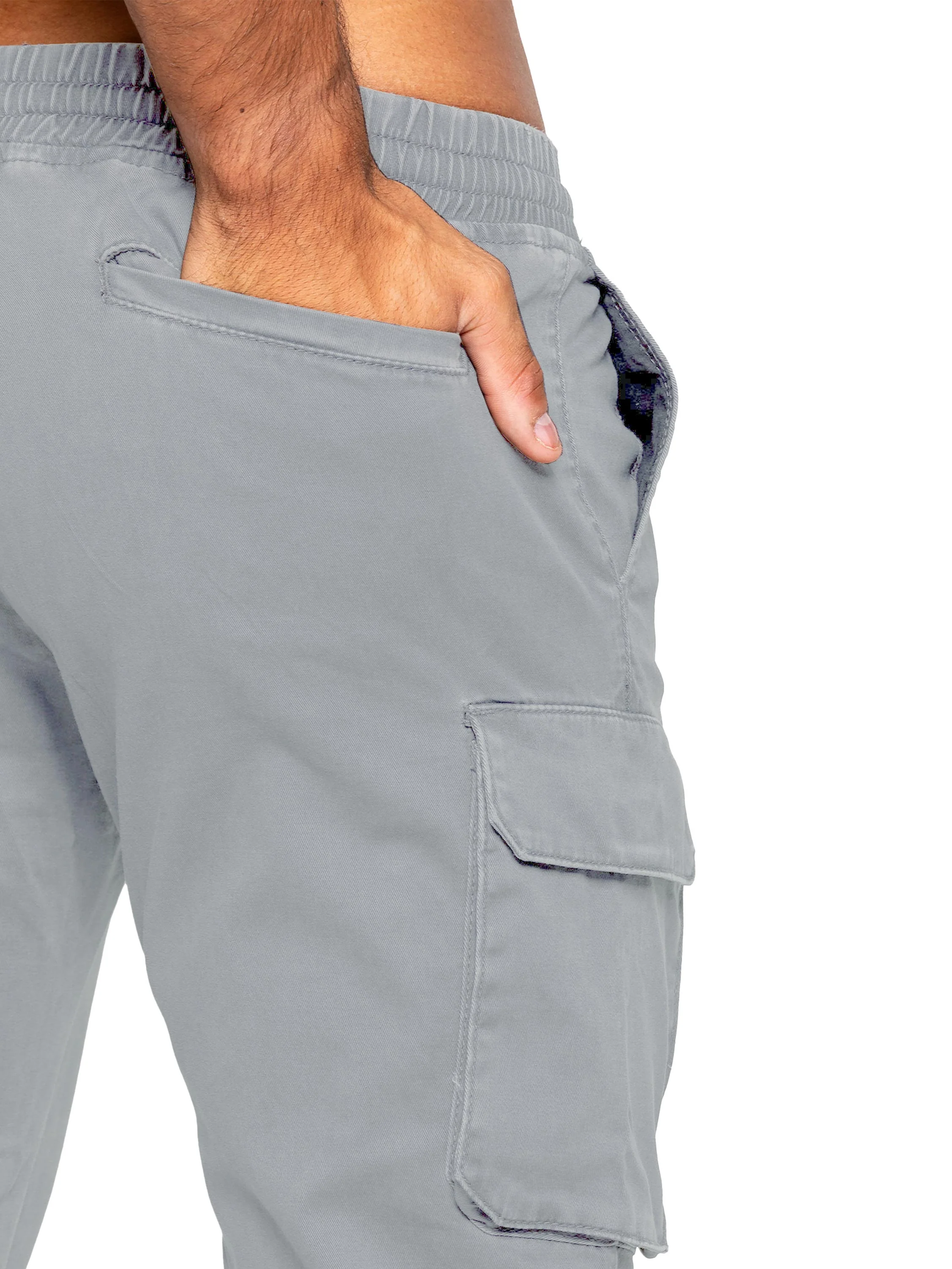 Nova Dye Cargo Pants - Light Grey - Image 4