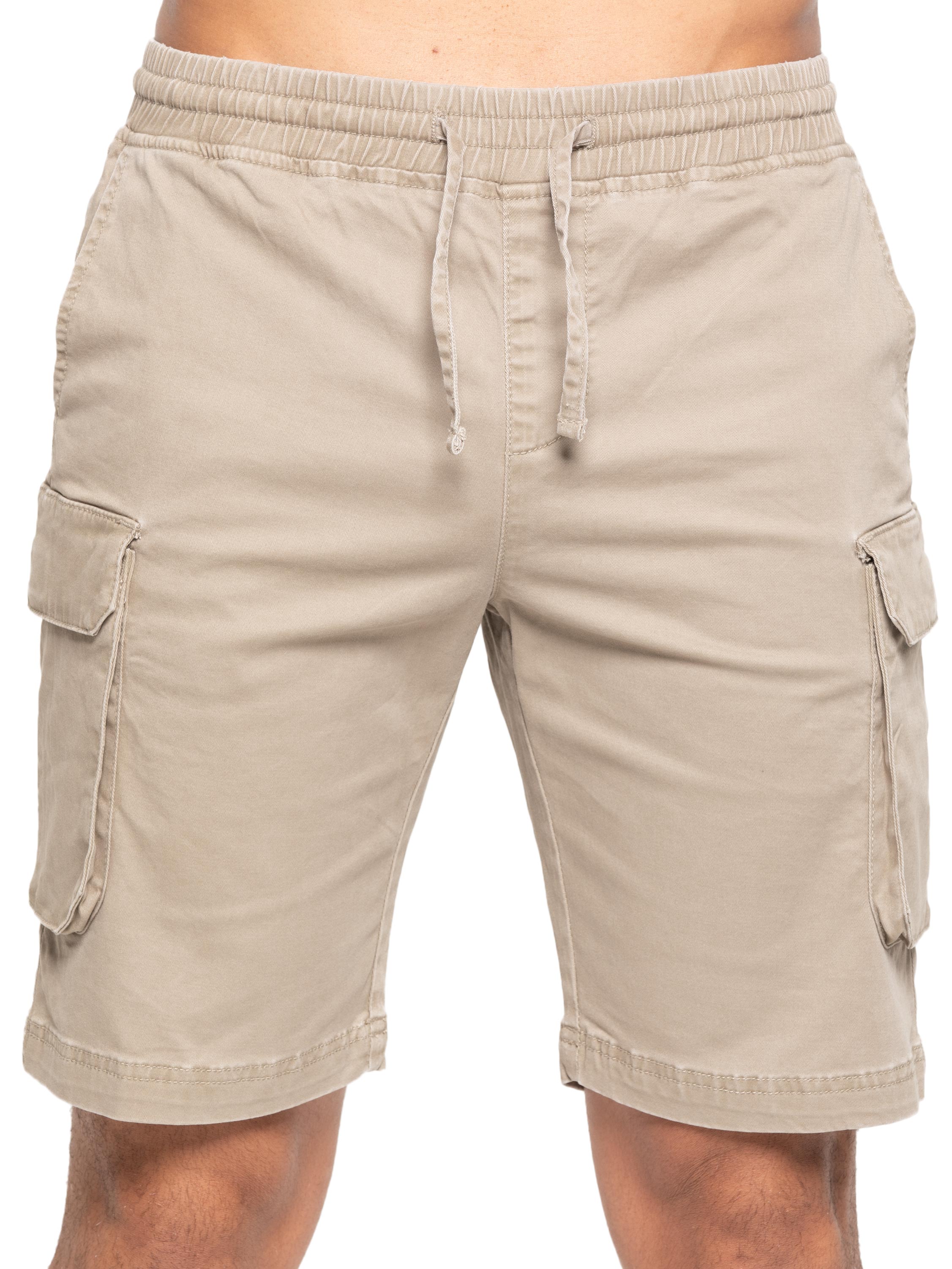 Nova Dye Cotton Cargo Shorts - Beige
