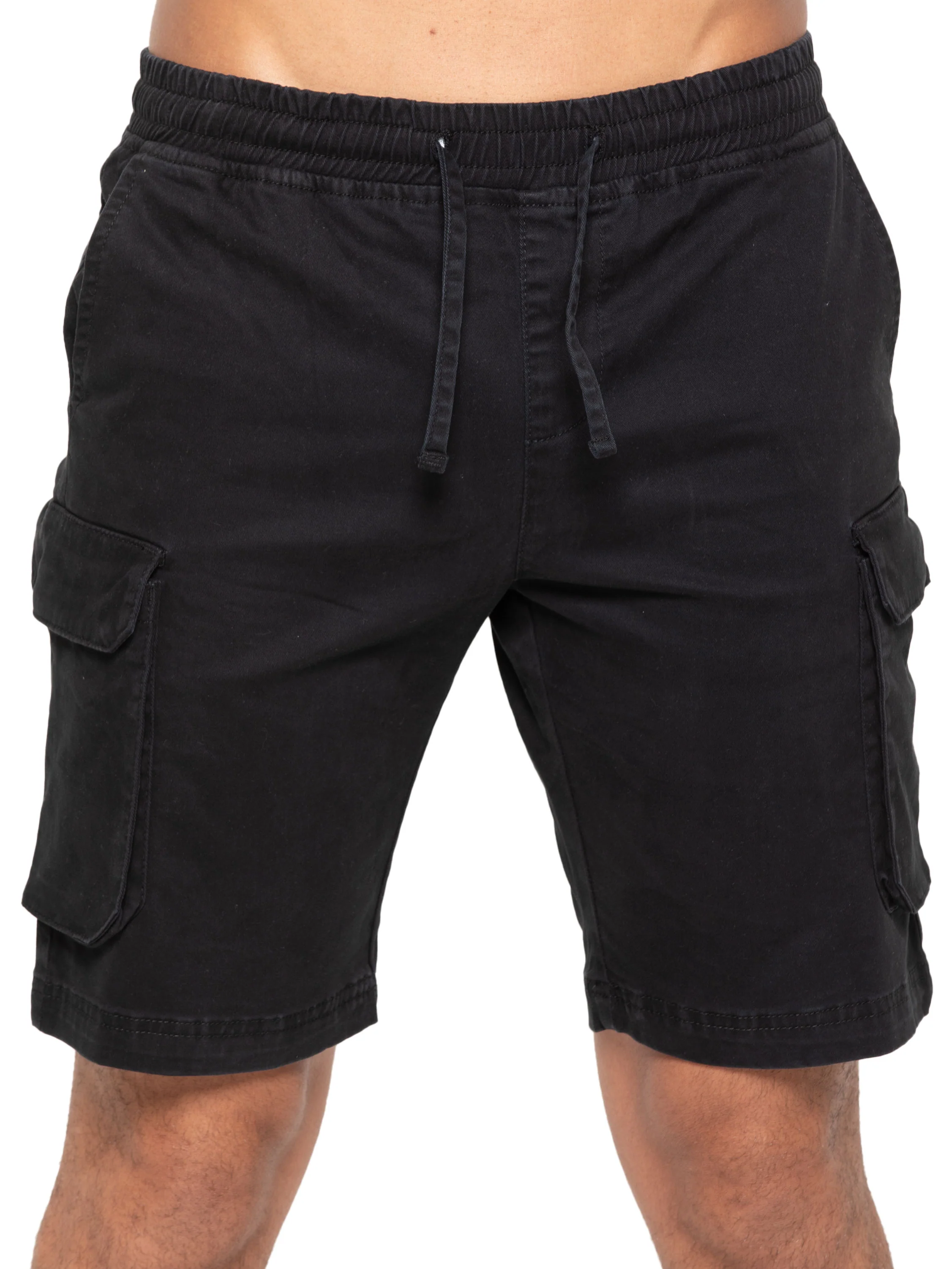 Nova Dye Cotton Cargo Shorts - Black - Image 3
