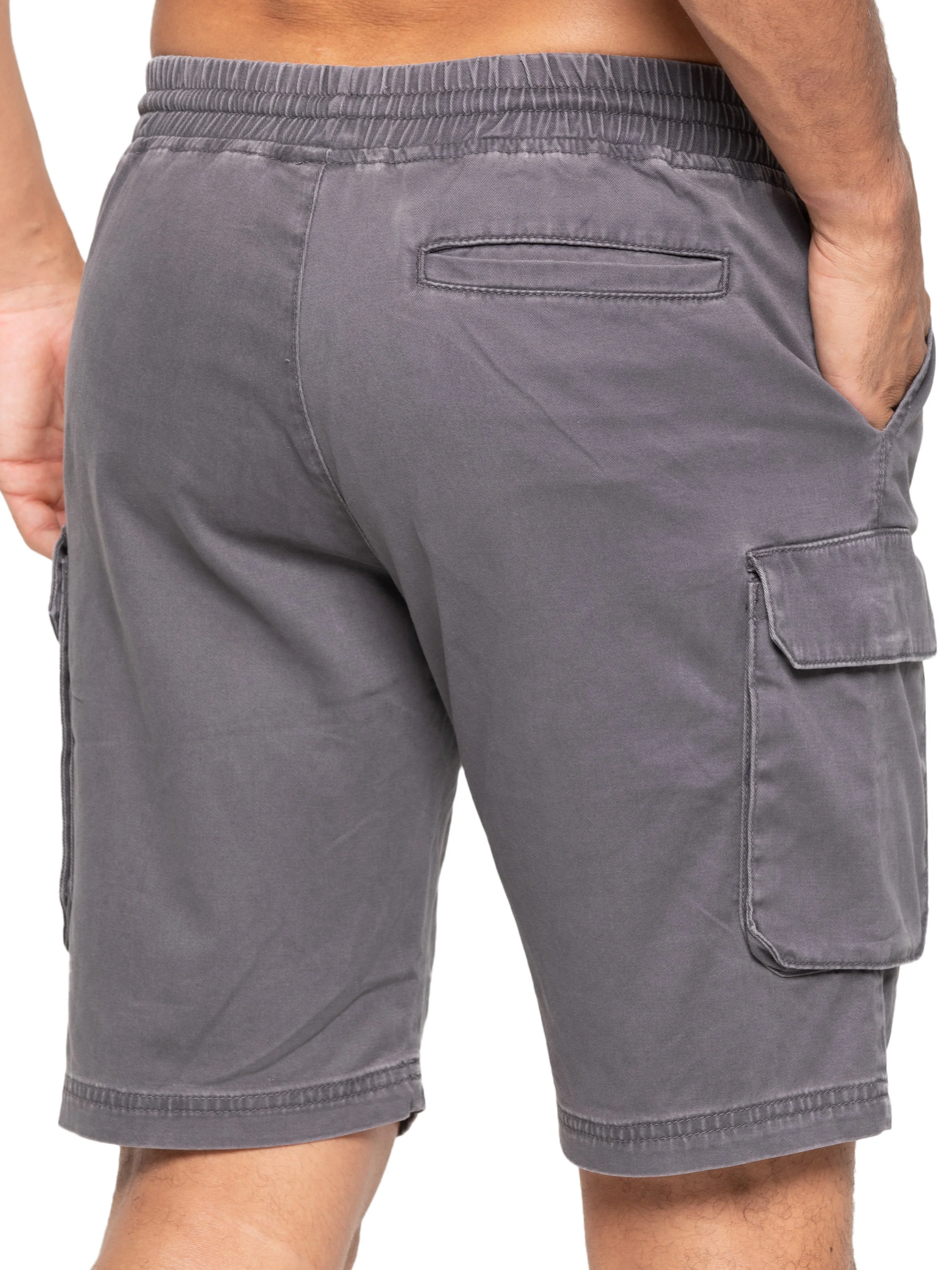 Nova Dye Cotton Cargo Shorts - Grey - Image 3