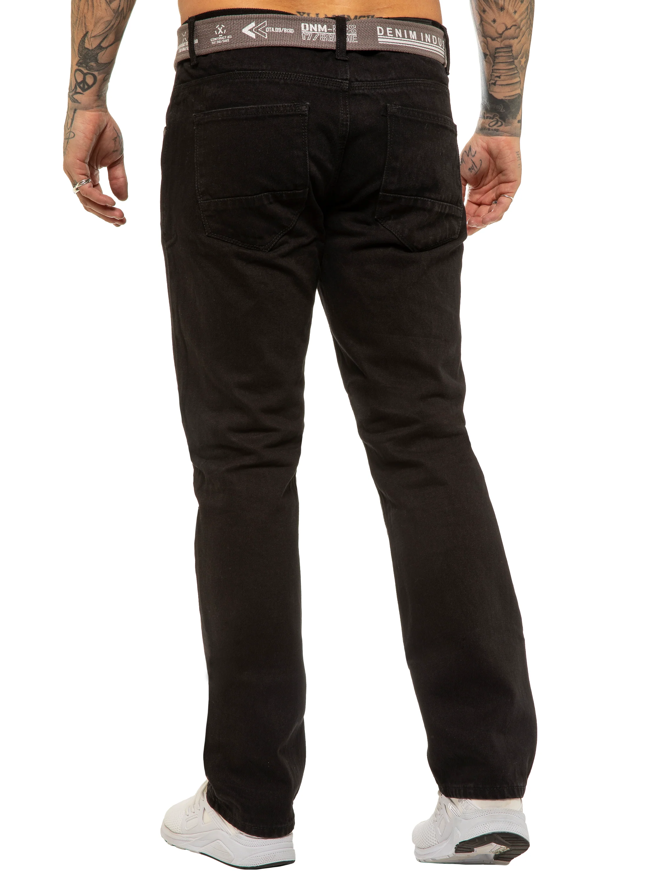 Oscar Belted Denim Jeans - Black - Image 2