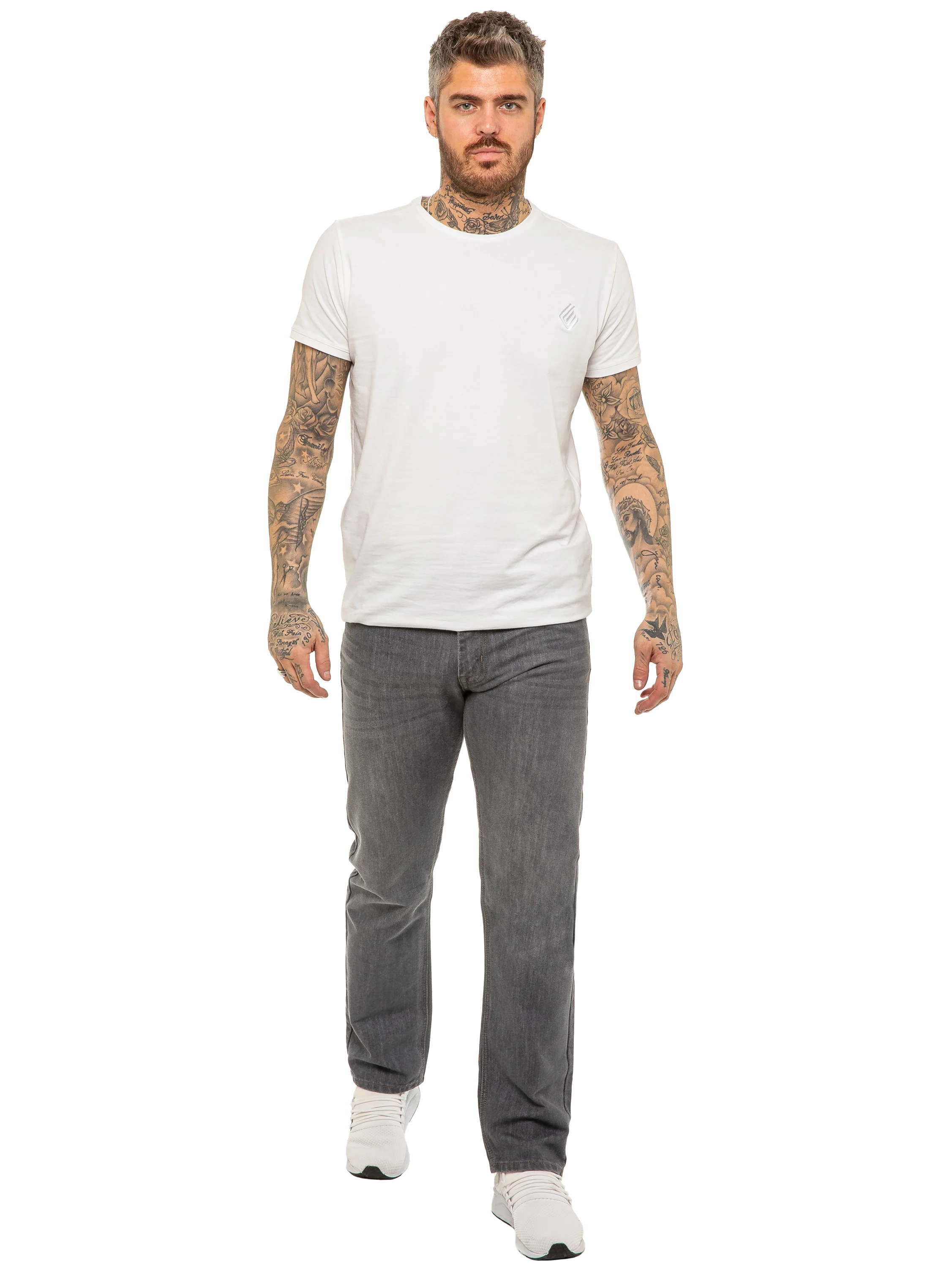 Oscar Belted Denim Jeans - Grey - Image 3