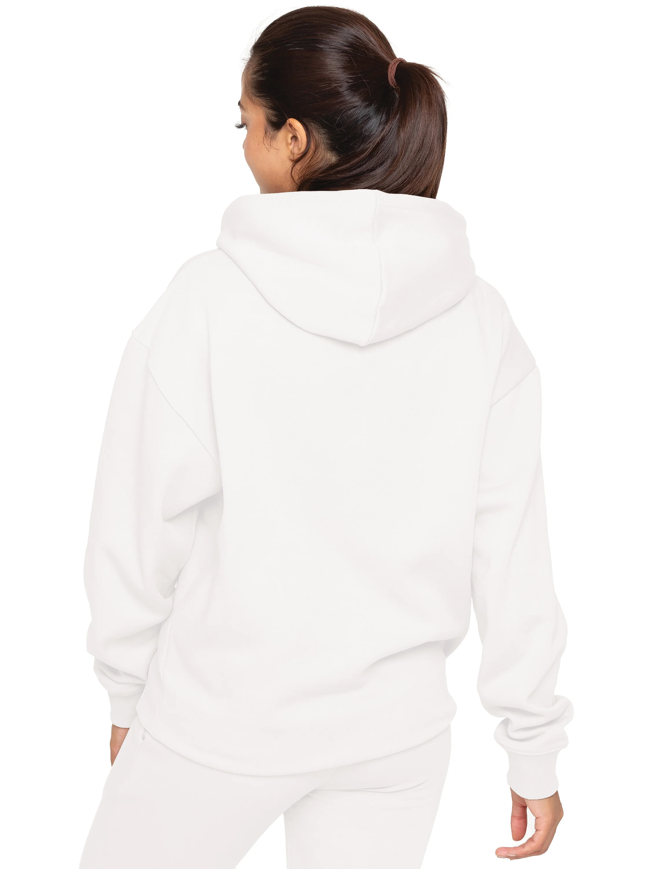 Oversized Essential Zip Hoodie - Off White - Image 4