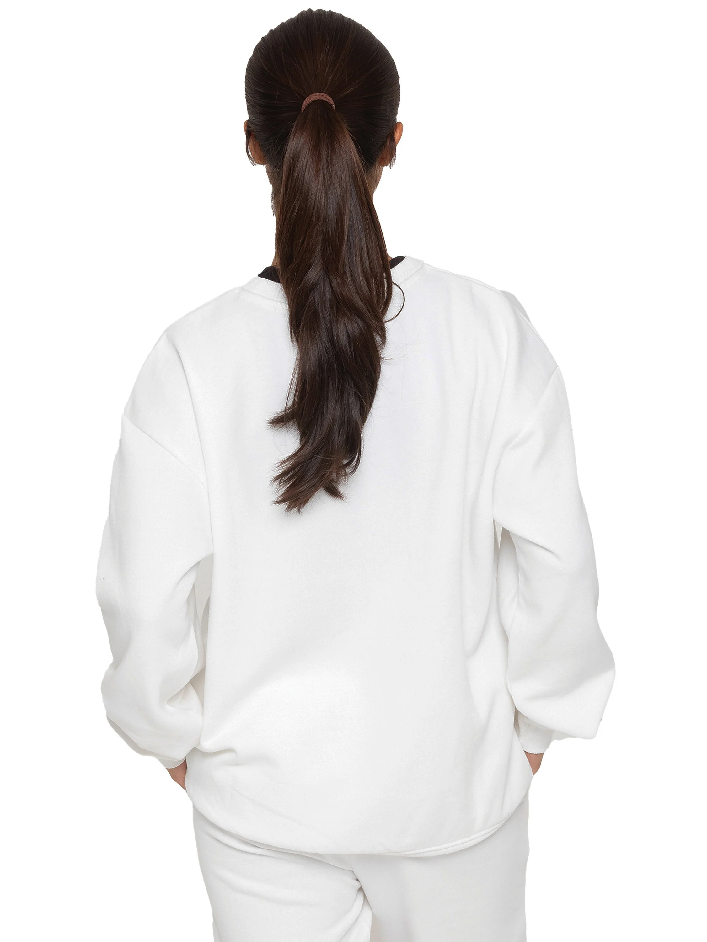 Oversized Sweatshirt and Jogger Set - Off White - Image 3